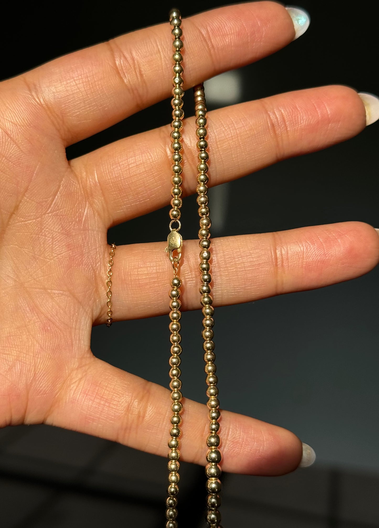 14k Vintage Balls Beads chain