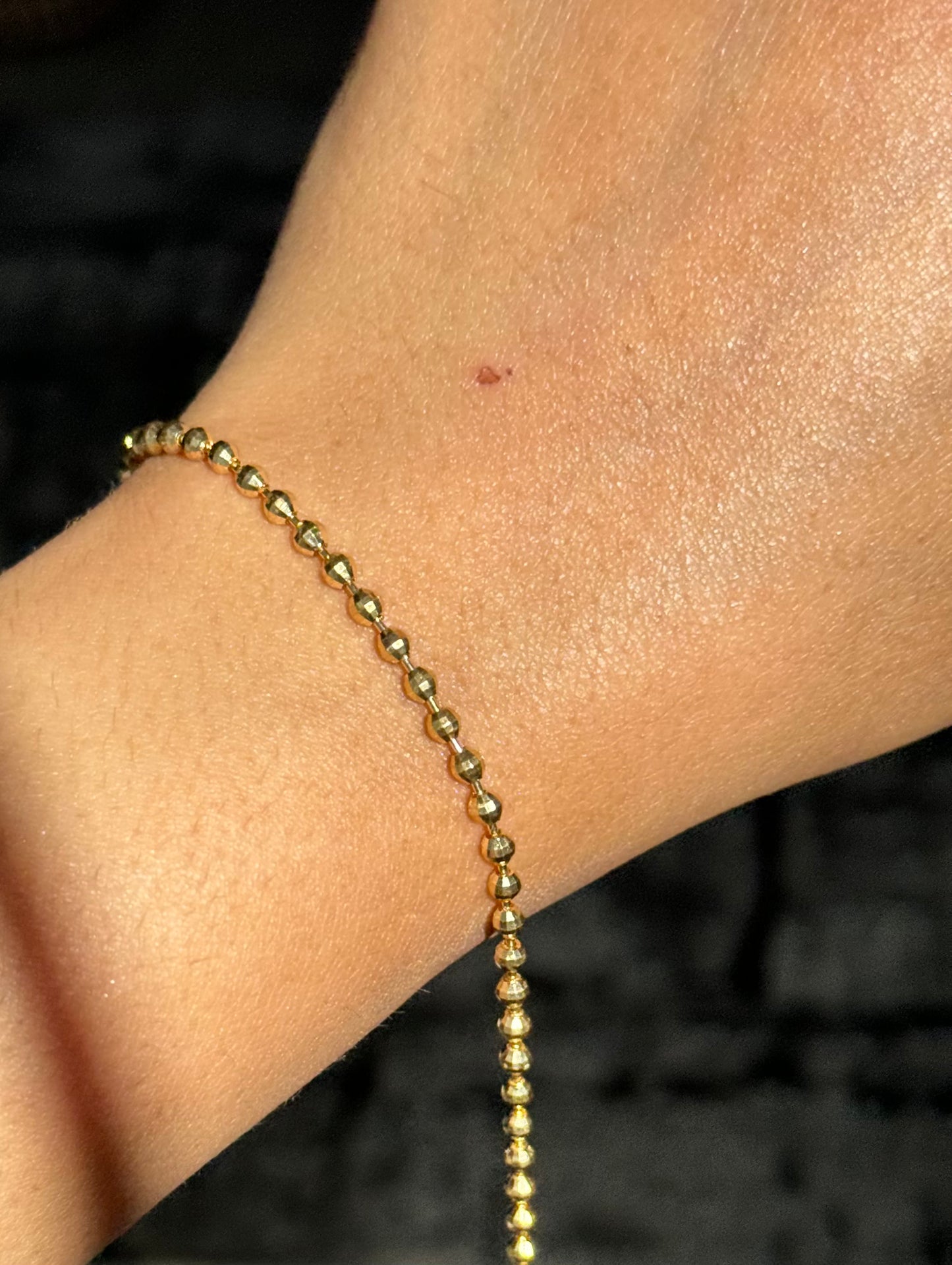 18k disco ball bracelet