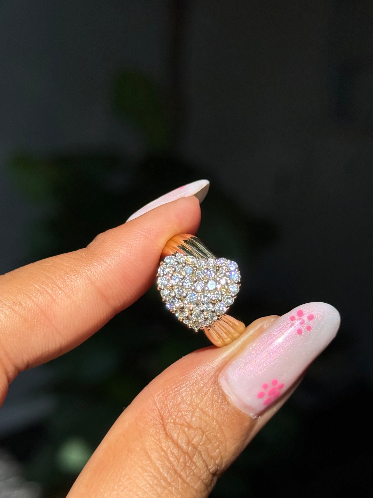 18k diamond Heart Ring