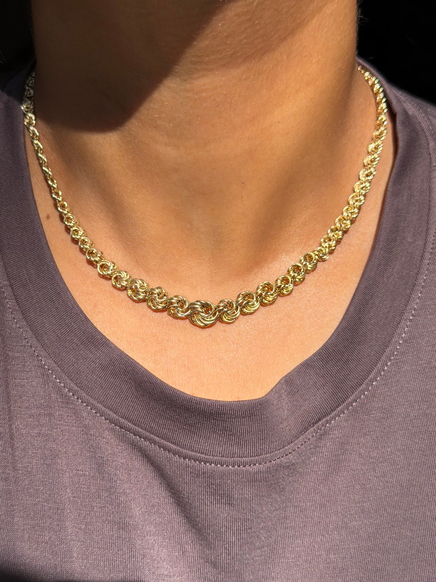 Vintage 14k Rosetta Necklace