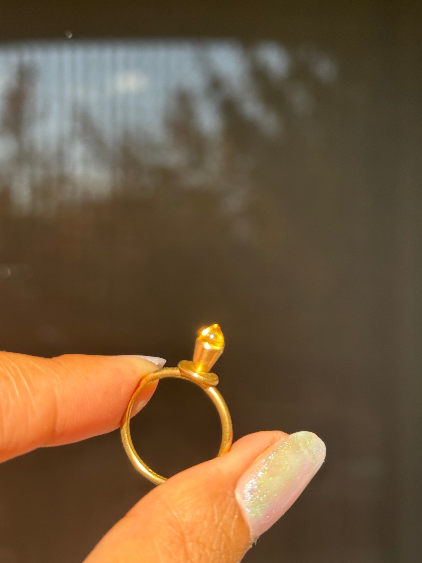 Vintage 18k yellow gold Candle 🕯️ ring