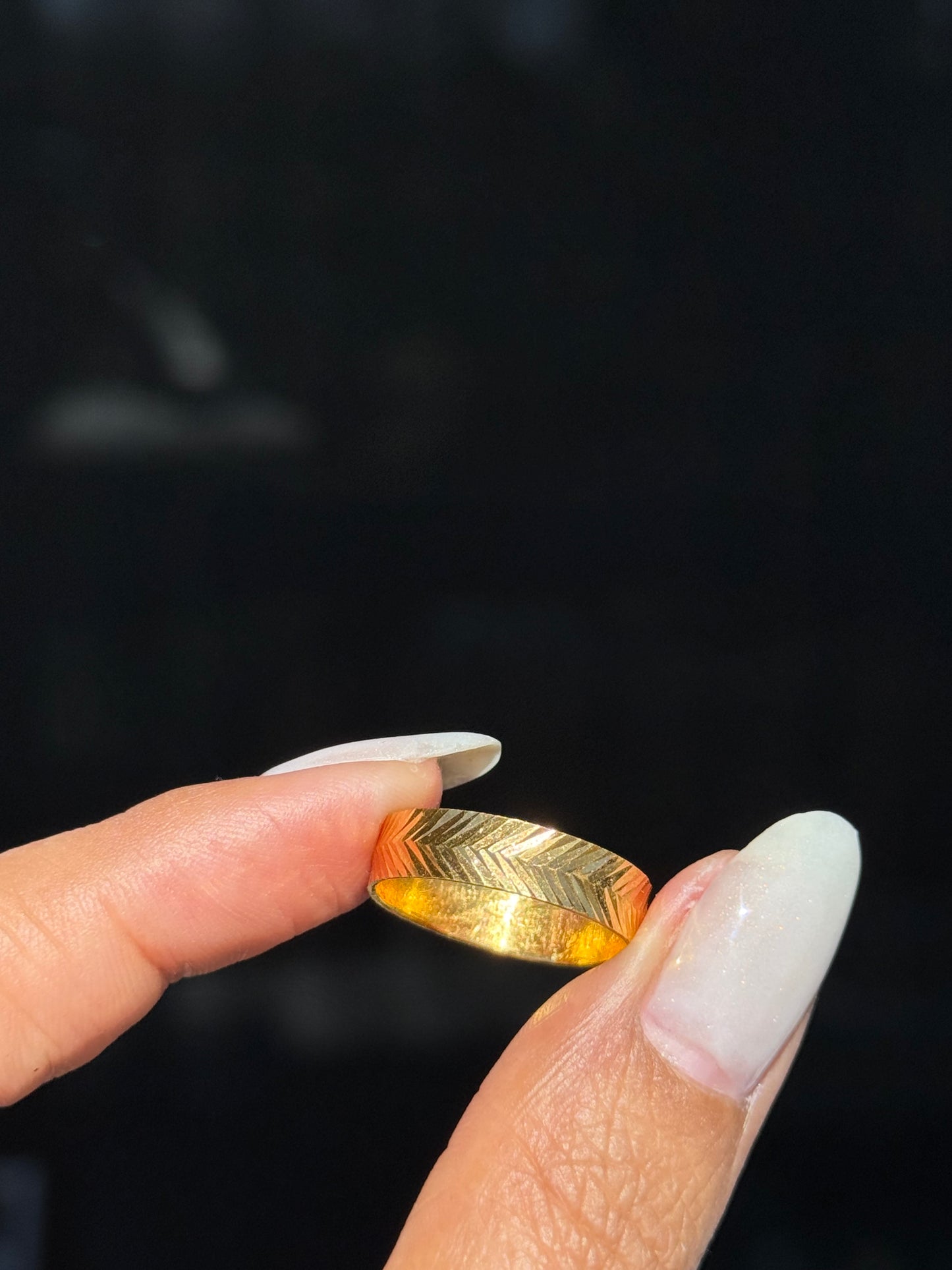 22k solid Chevron Eternity diamond cut band