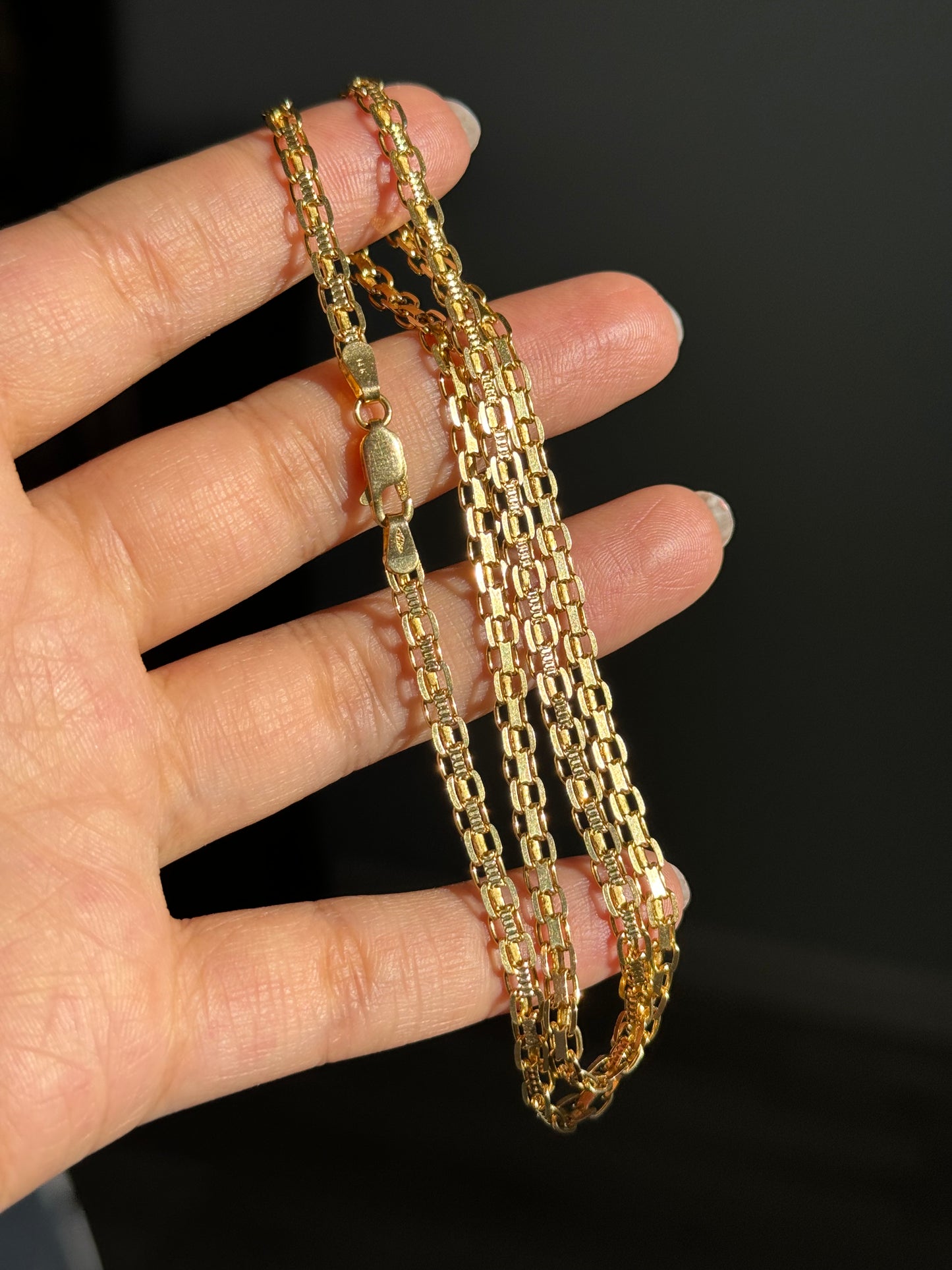 14k Italian Bismarck chain