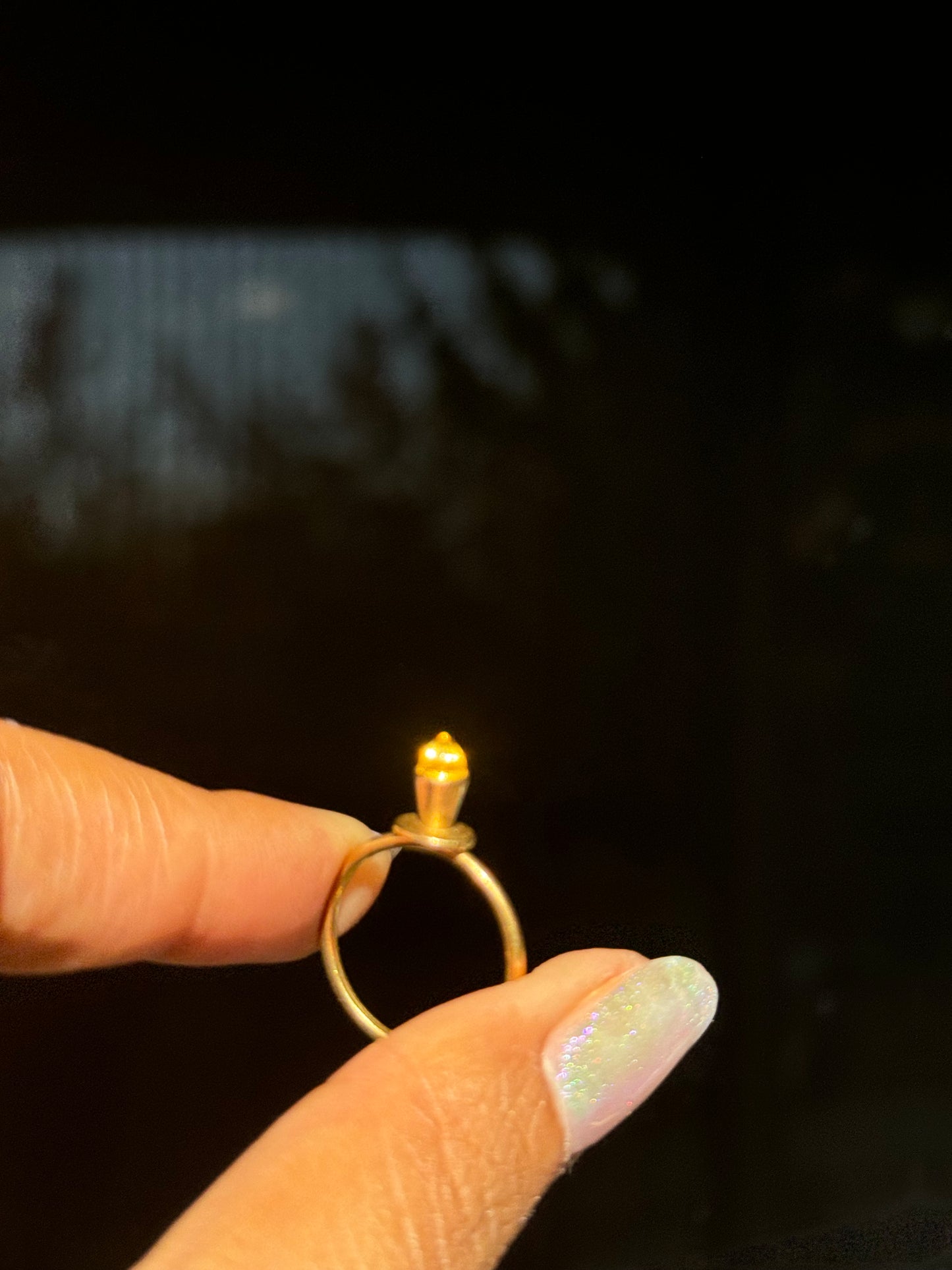 Vintage 18k yellow gold Candle 🕯️ ring