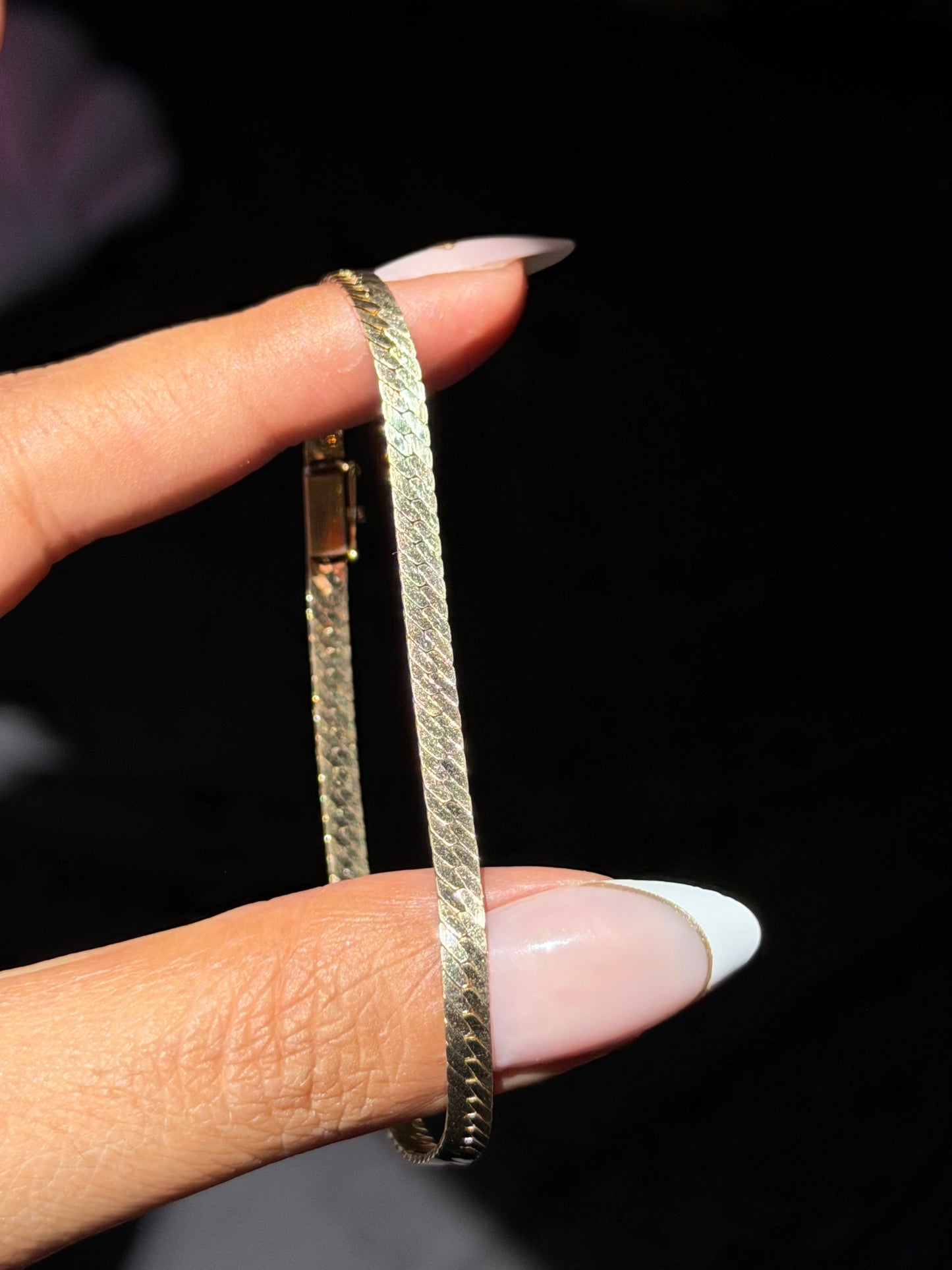 14k herringbone bracelet