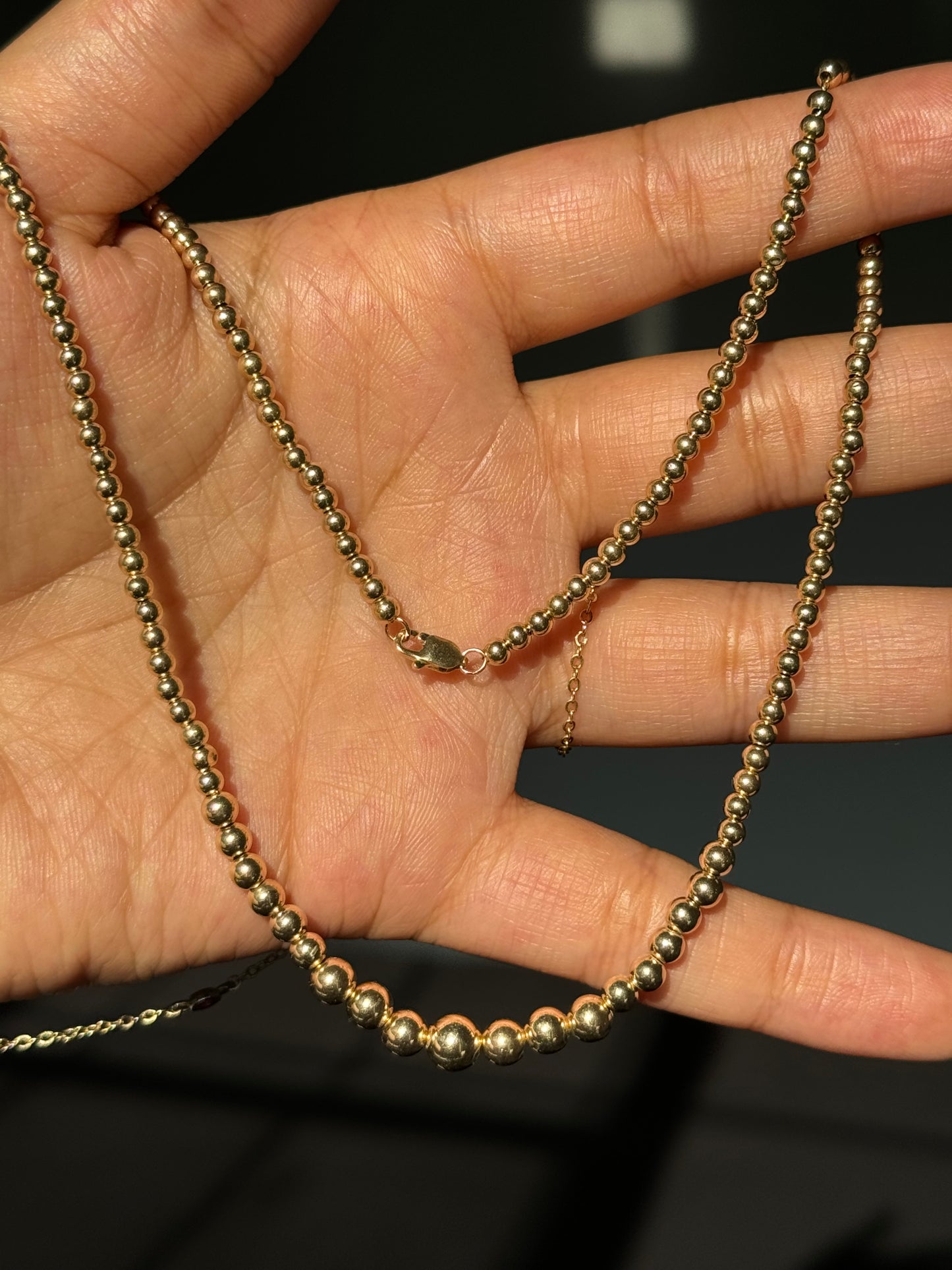 14k Vintage Balls Beads chain