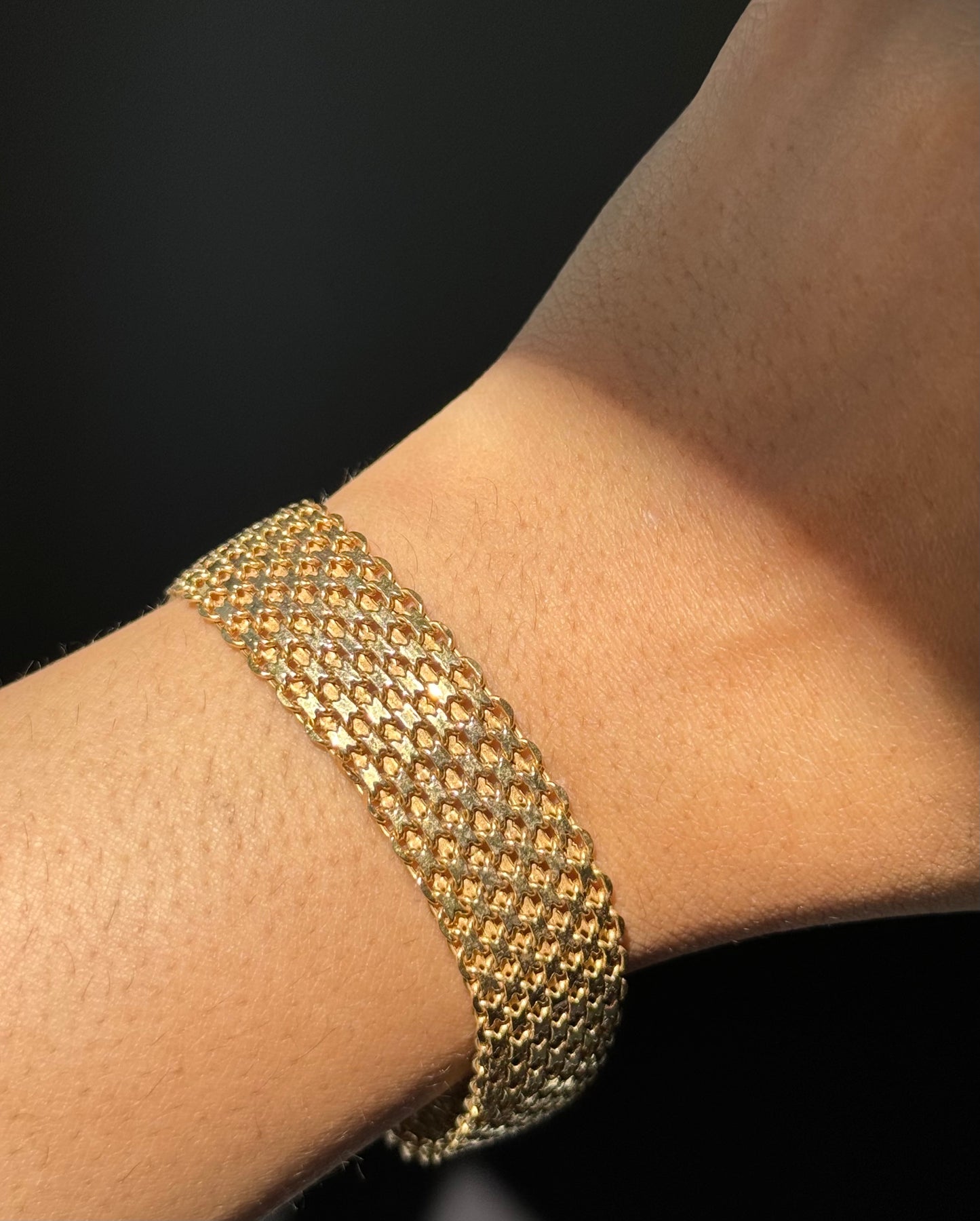 14k Italian Wide Bismark bracelet