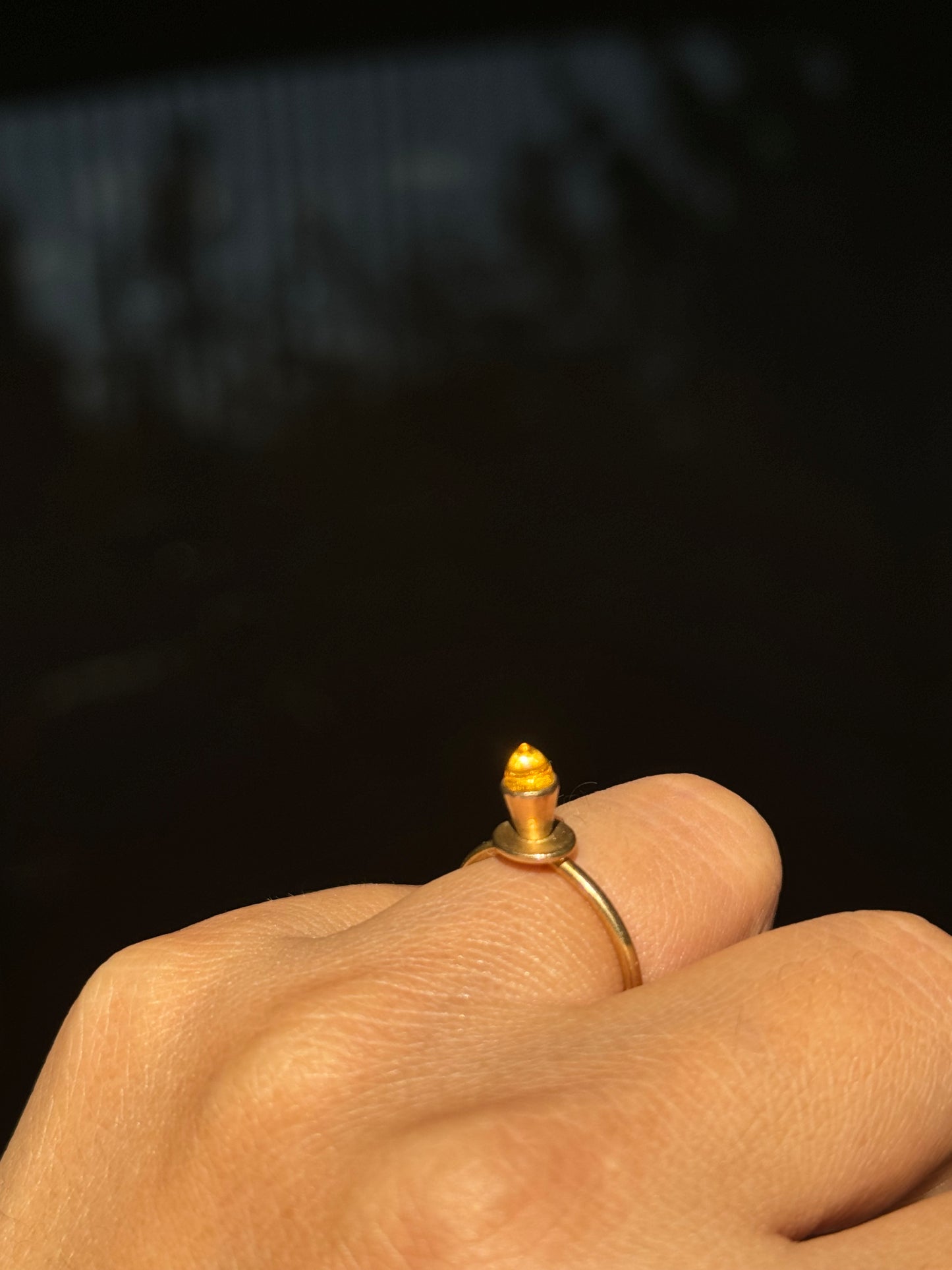 Vintage 18k yellow gold Candle 🕯️ ring