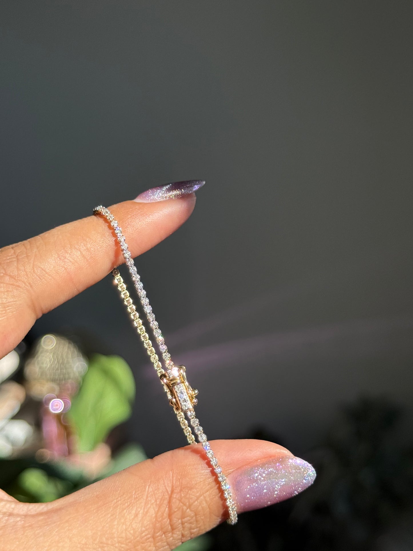 14k Diamond tennis bracelet