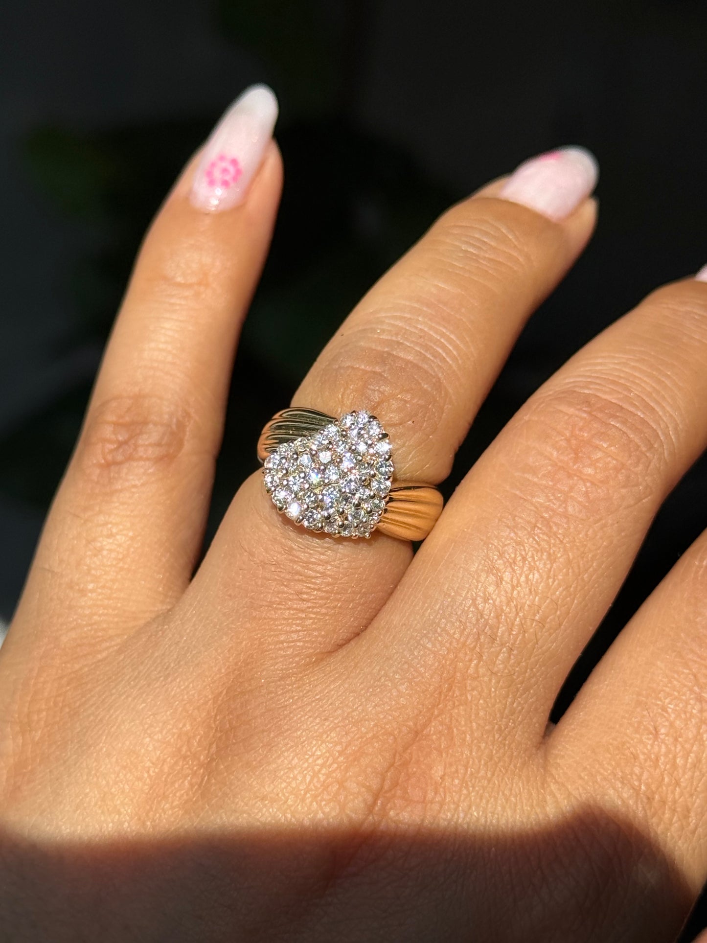 18k diamond Heart Ring