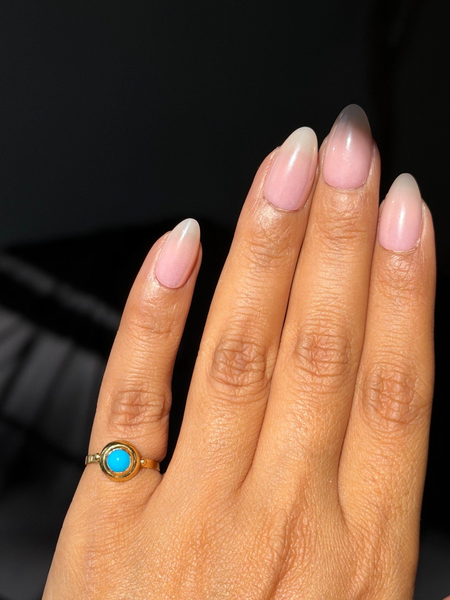 18k Turquoise pinky ring