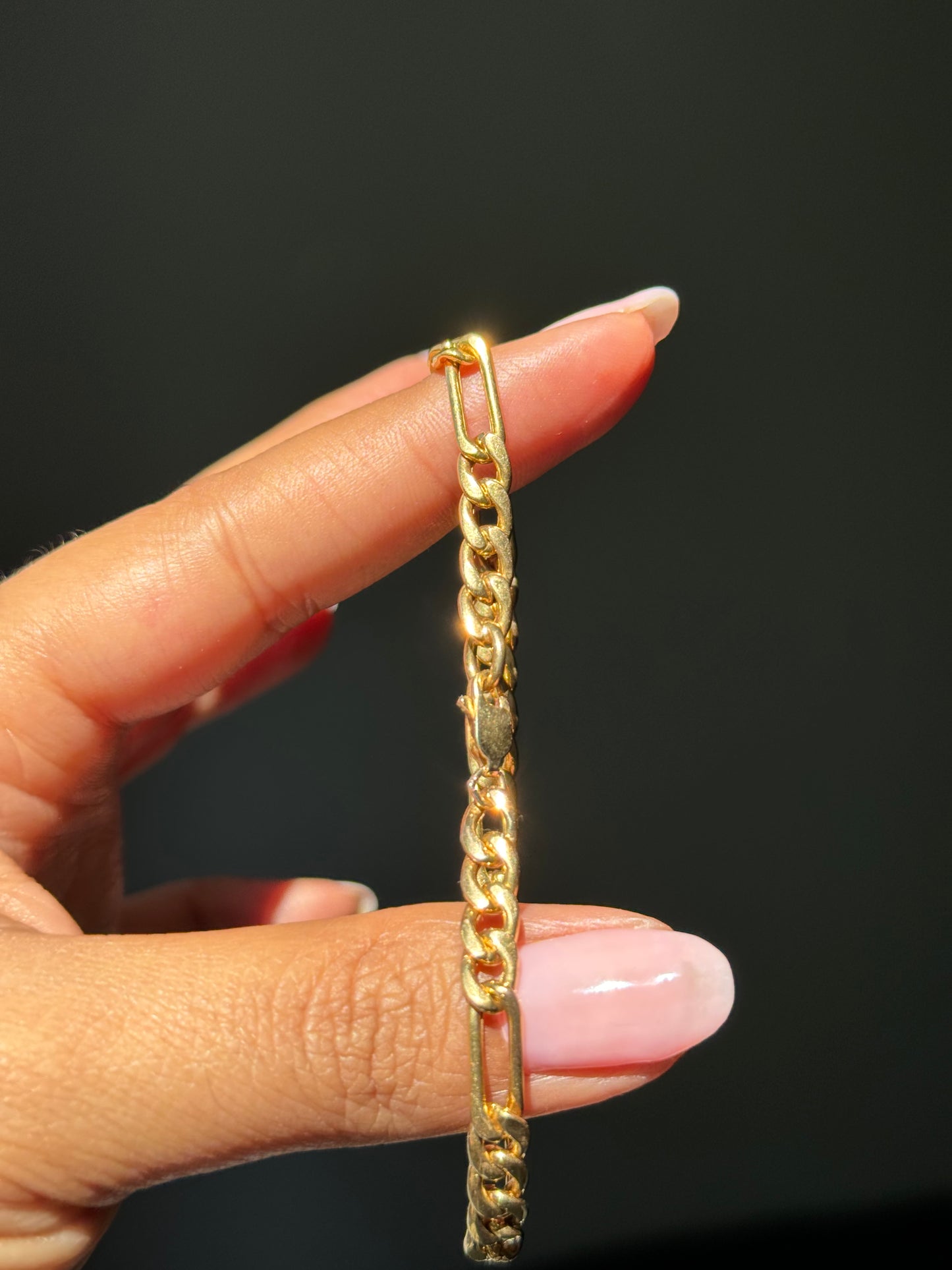 18k Italian Figaro bracelet