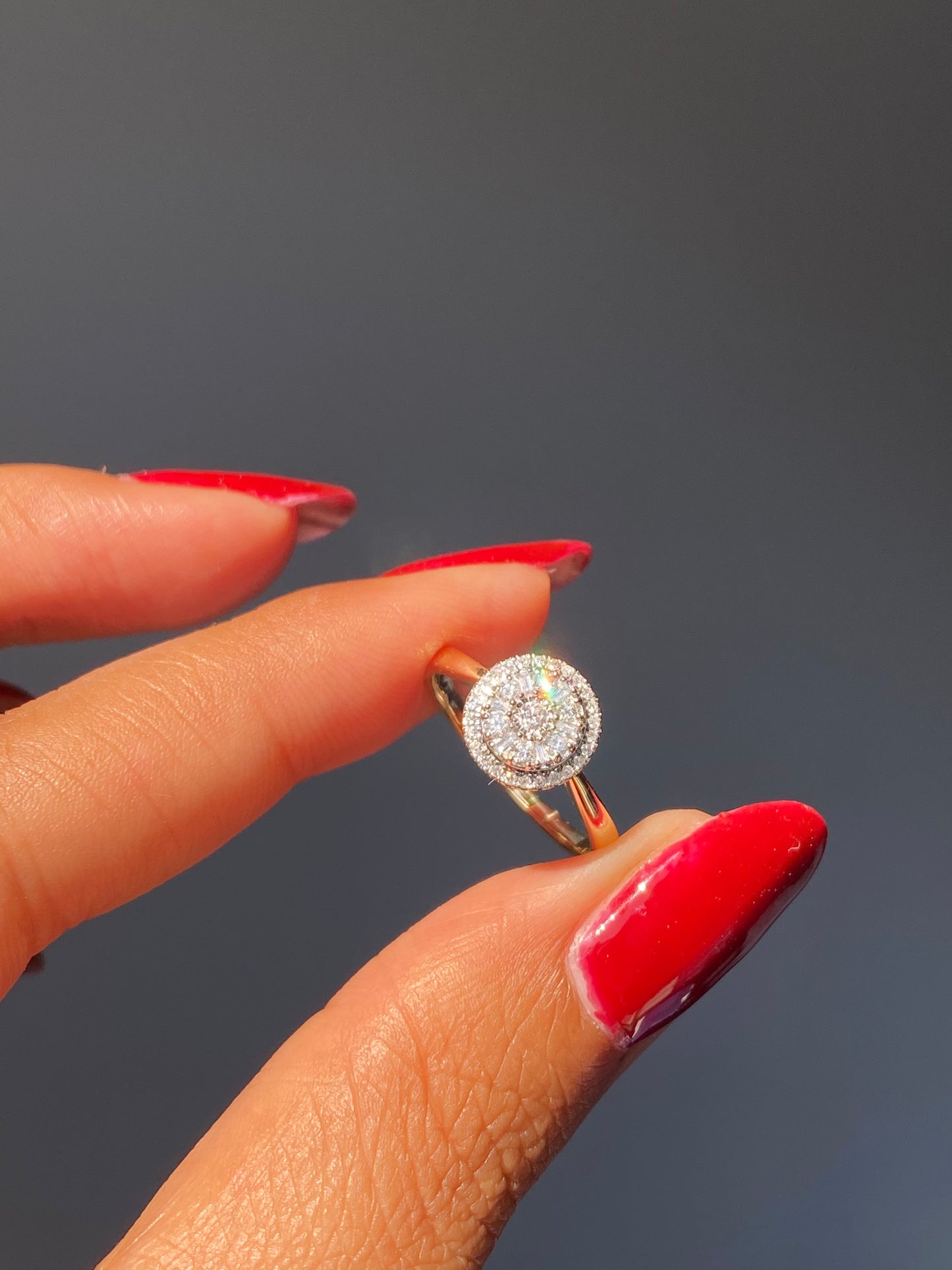 14kt solitaire diamond ring