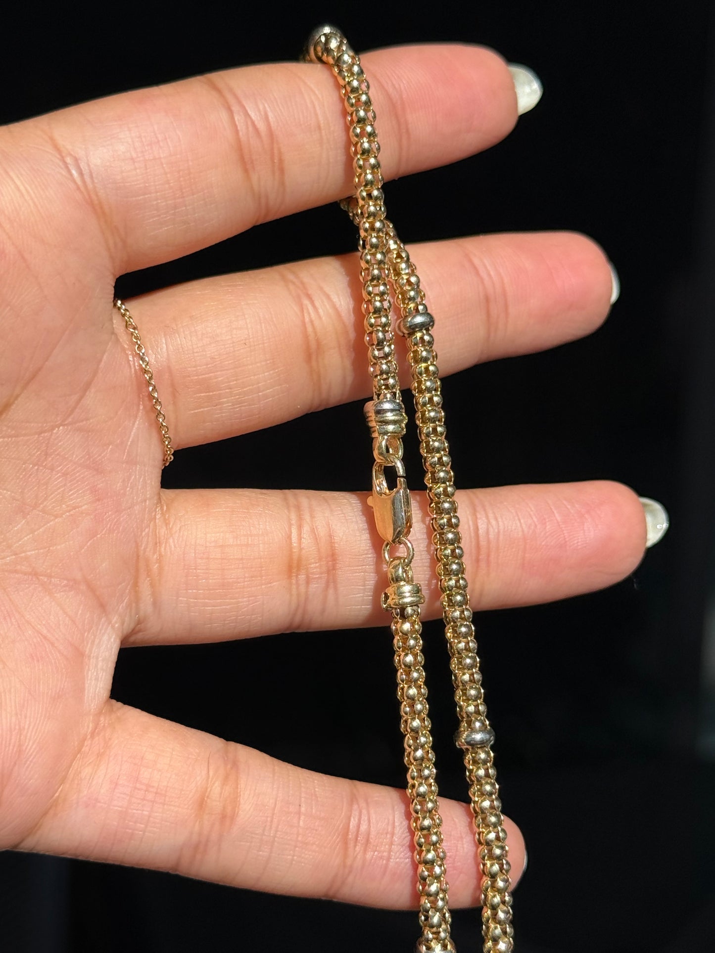 14k Italian delicious chunky popcorn link chain