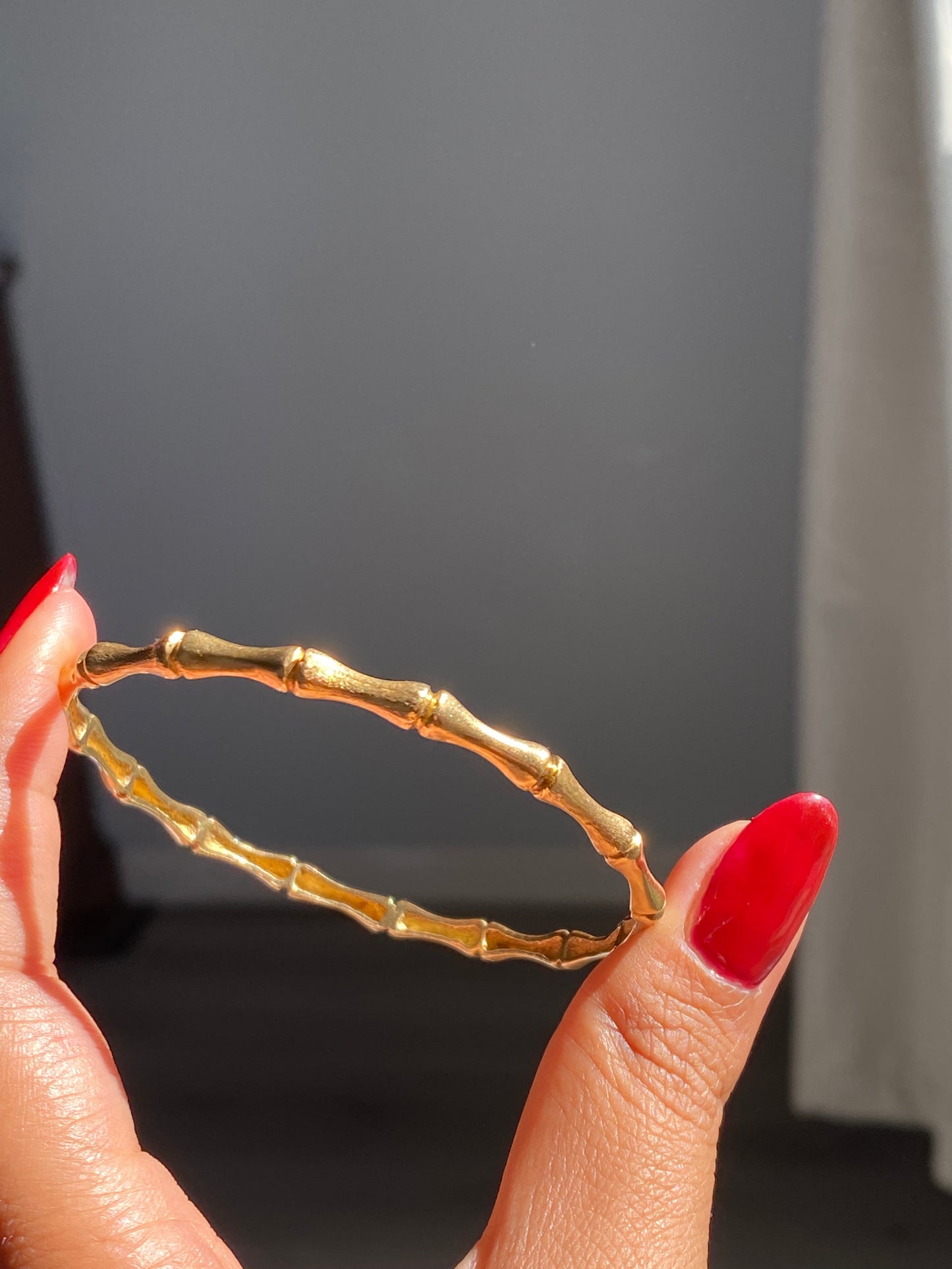 18k French bamboo bangle