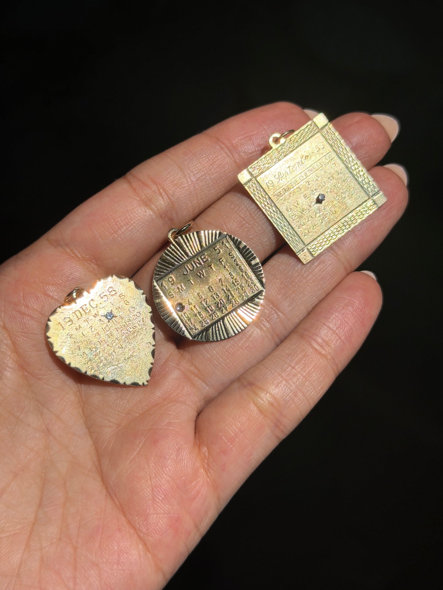 Vintage 50ś Calendar Charms ✨