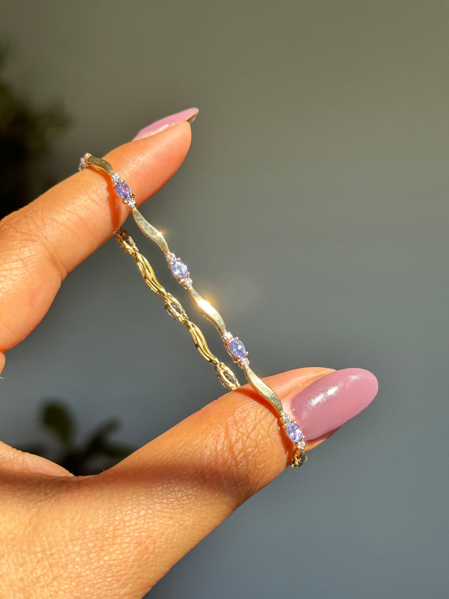 14k Tanzanite and diamond bracelet