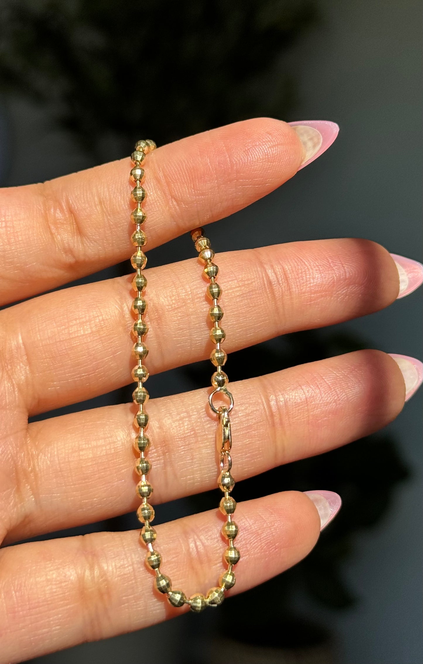 18k disco ball bracelet
