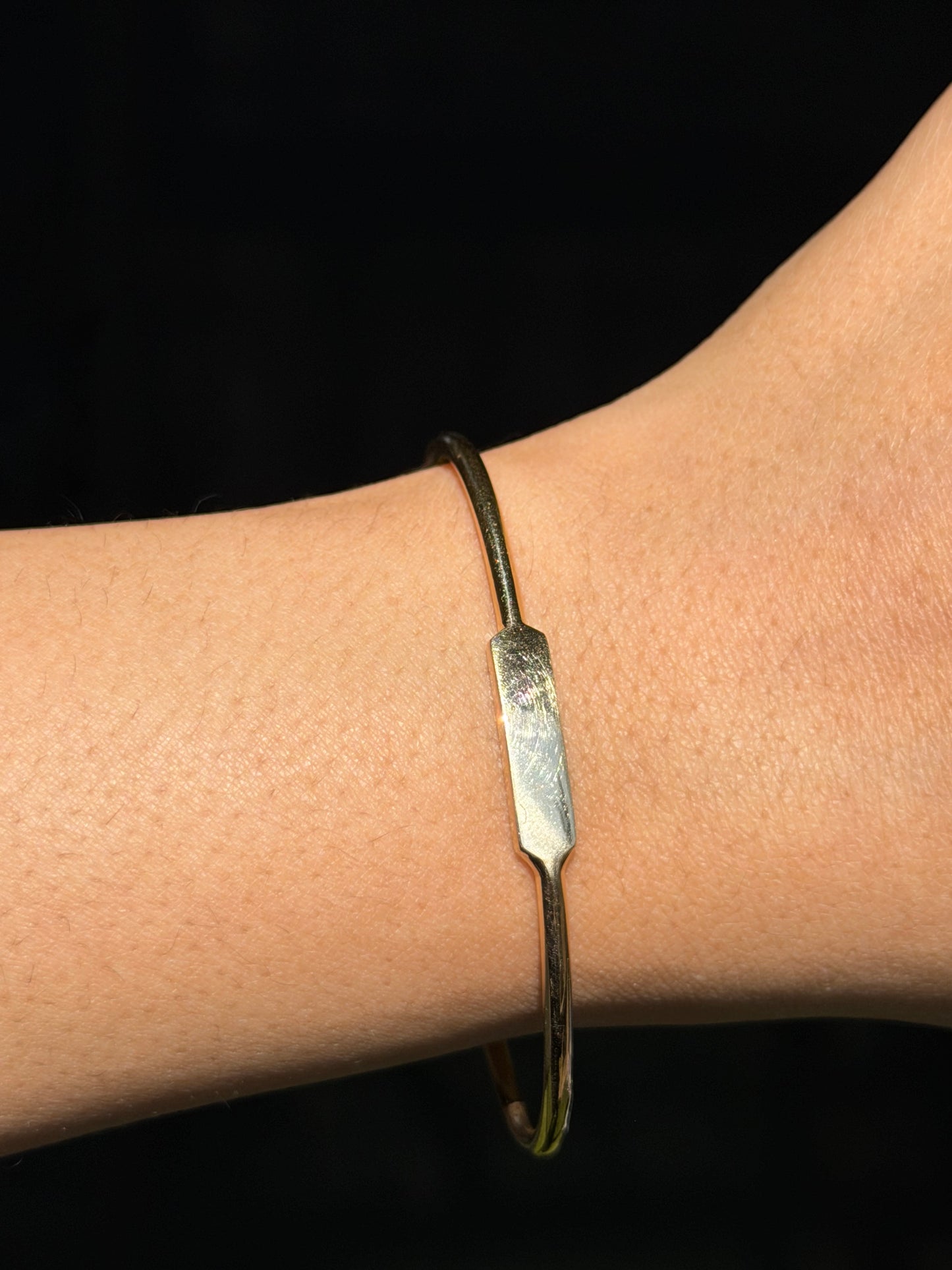 14k ID cuff bangle