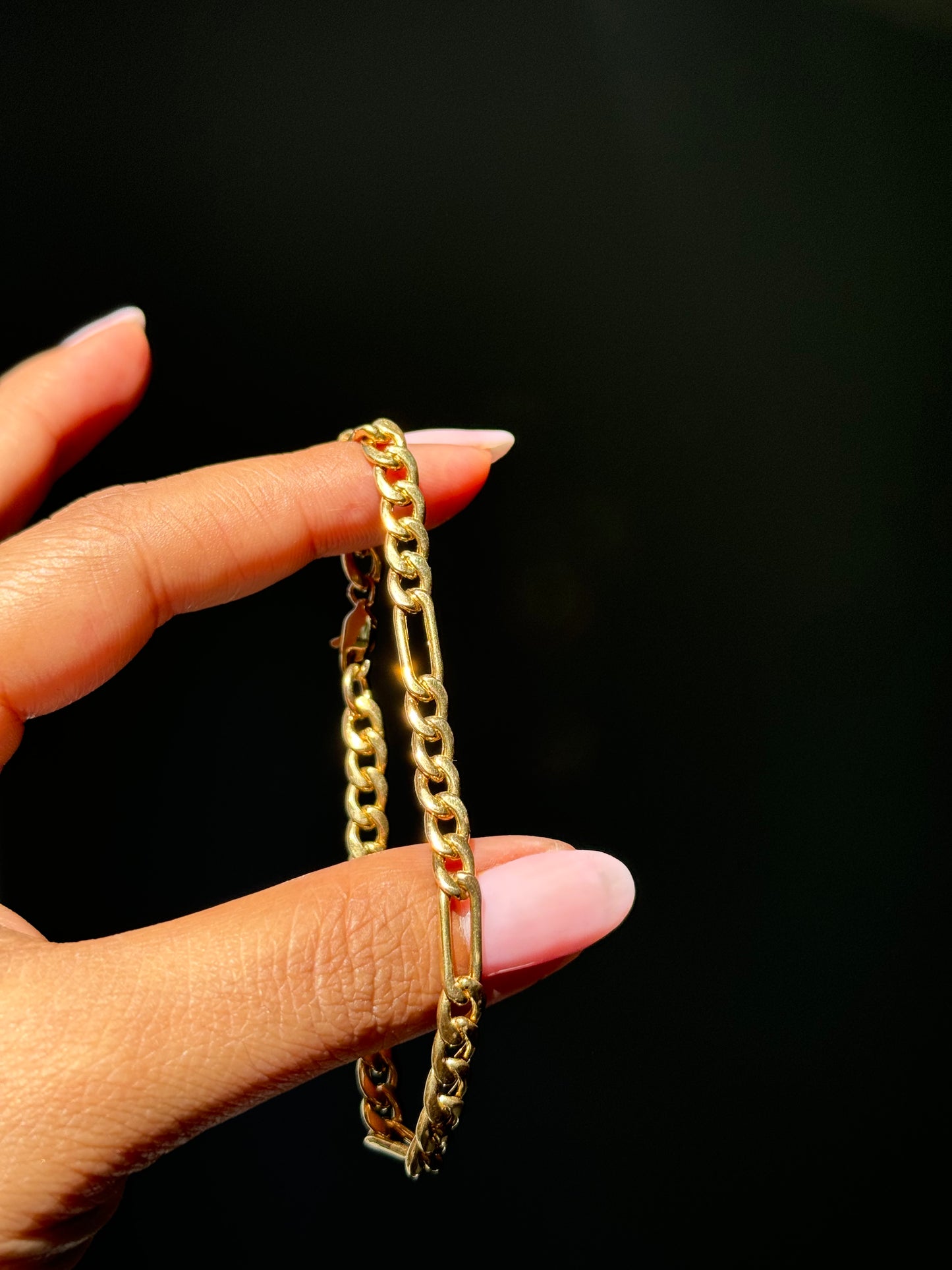 18k Italian Figaro bracelet
