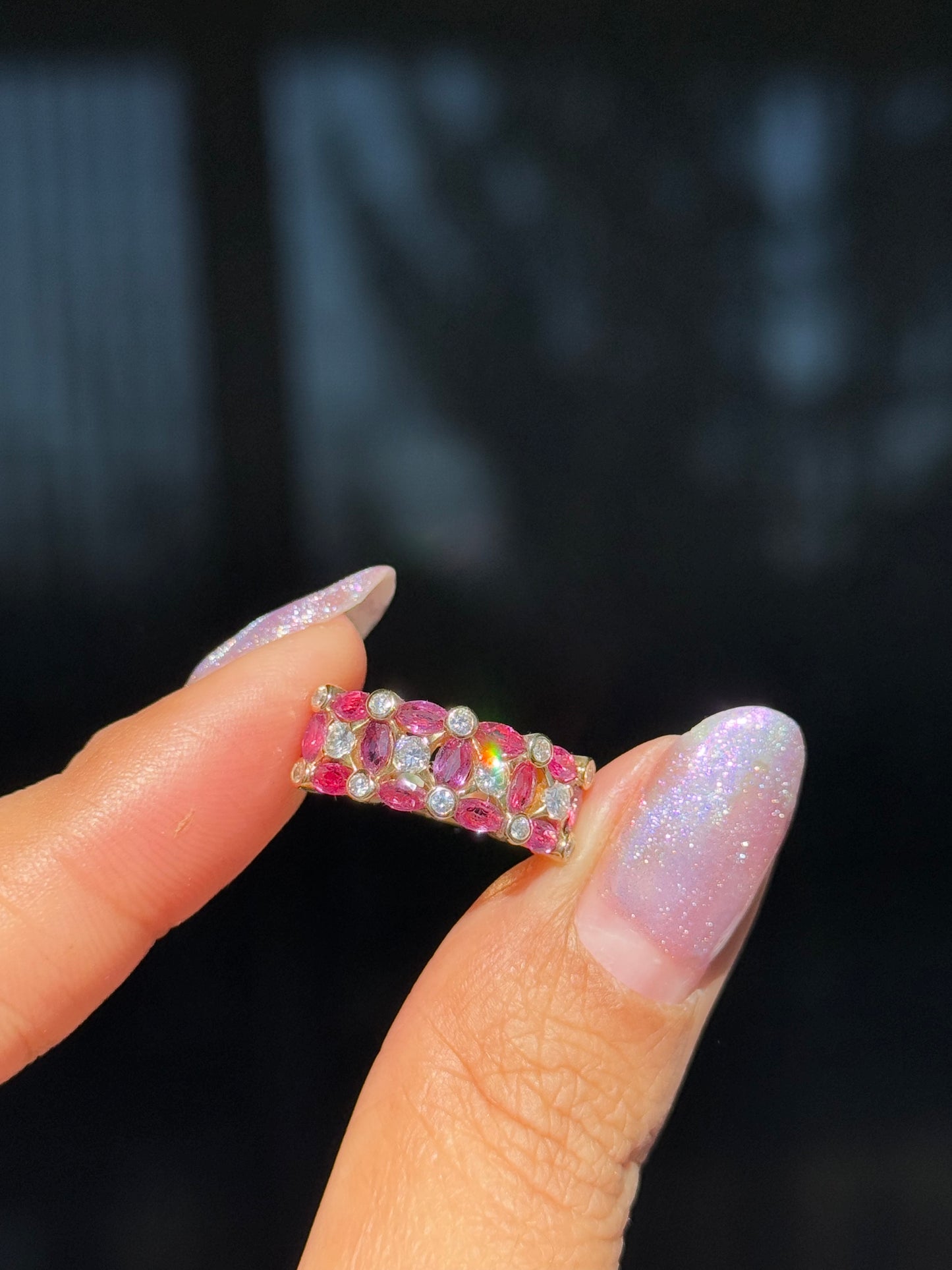 18k yellow gold Rubies & Diamonds Ring