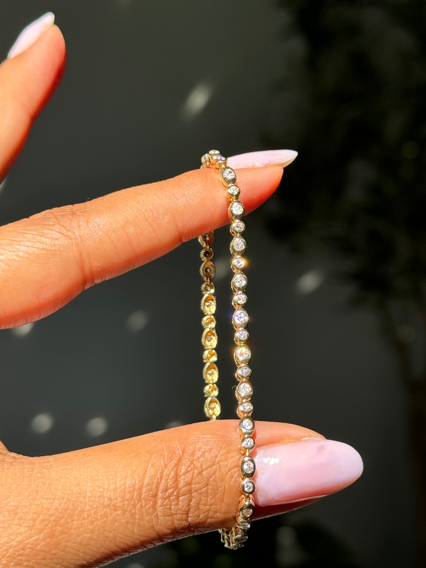 18k Yellow gold Bubble Tennis bracelet