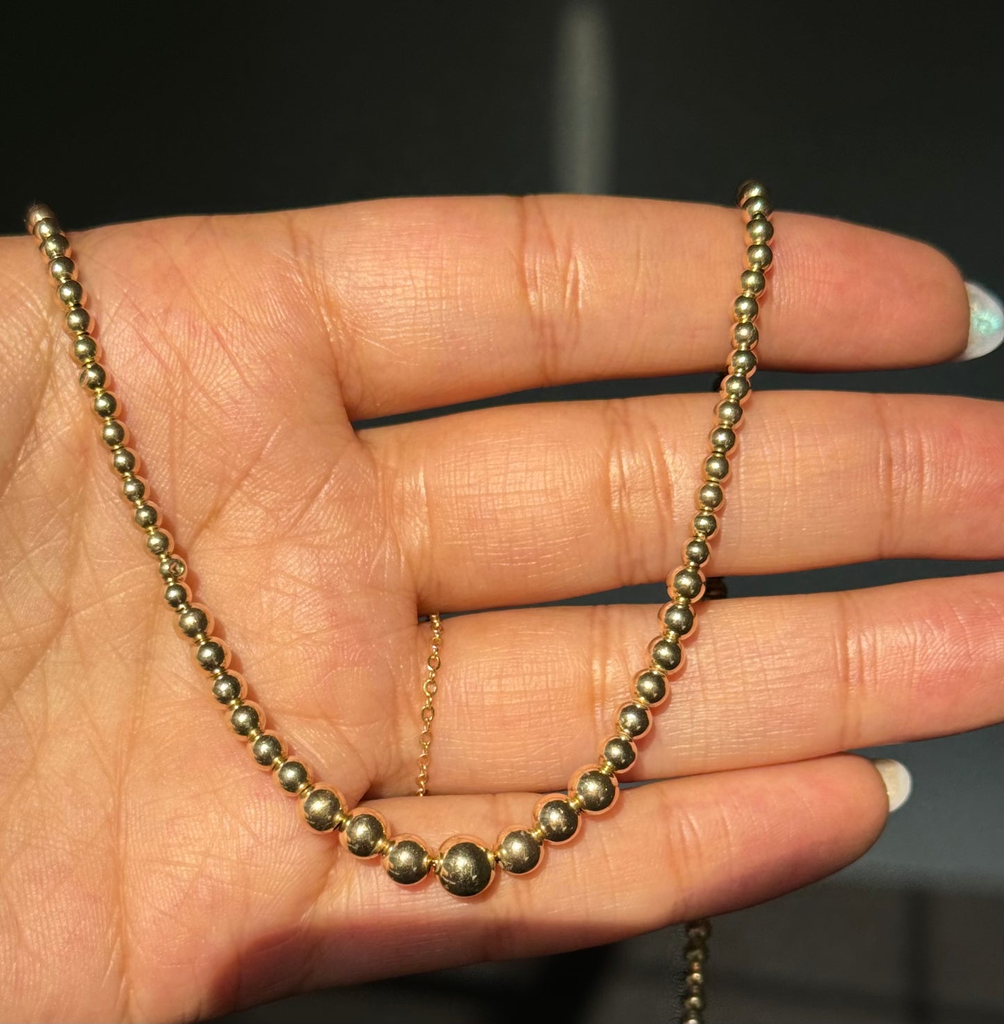 14k Vintage Balls Beads chain