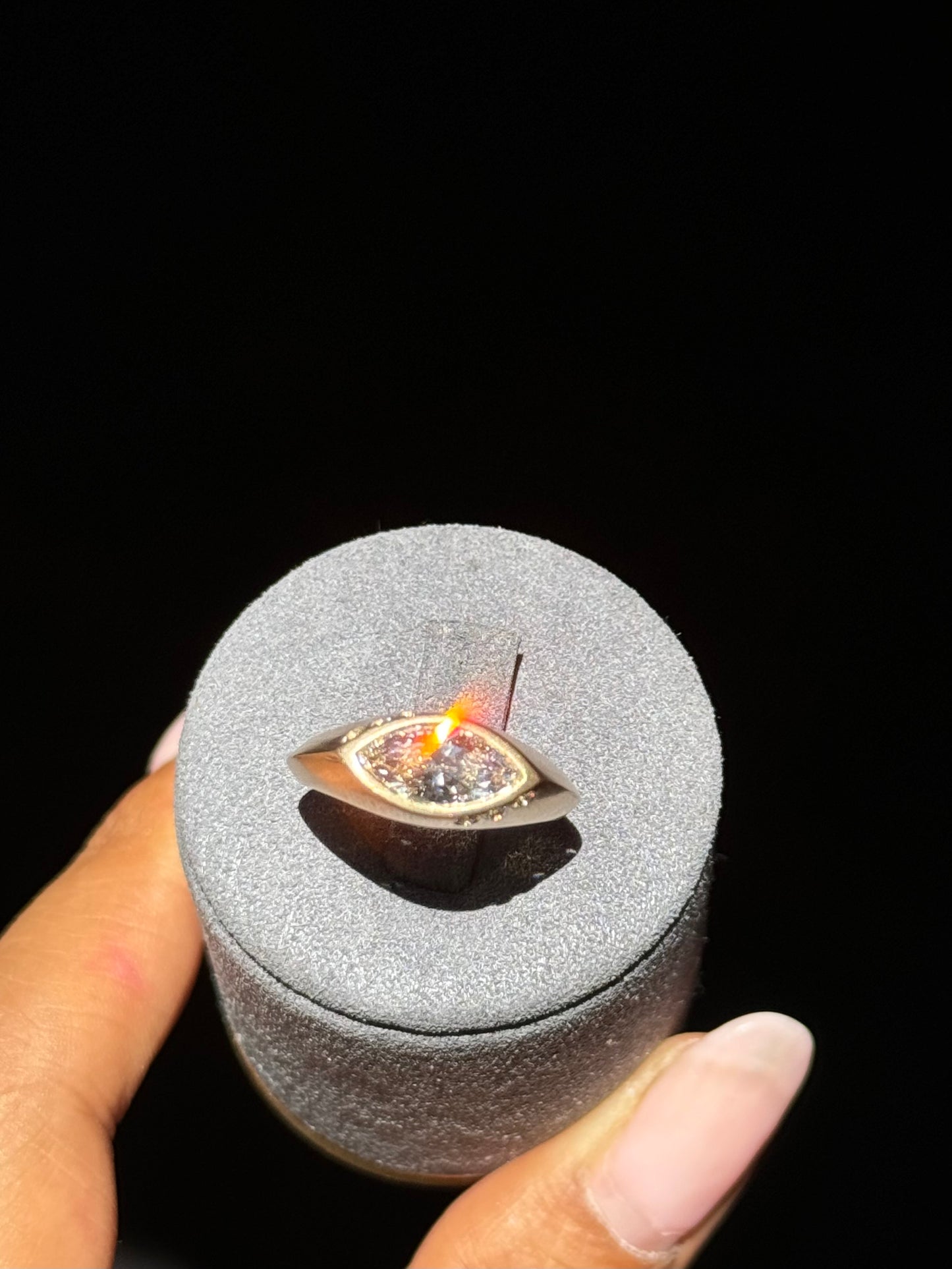 Horus 14k Marquise Diamond Ring