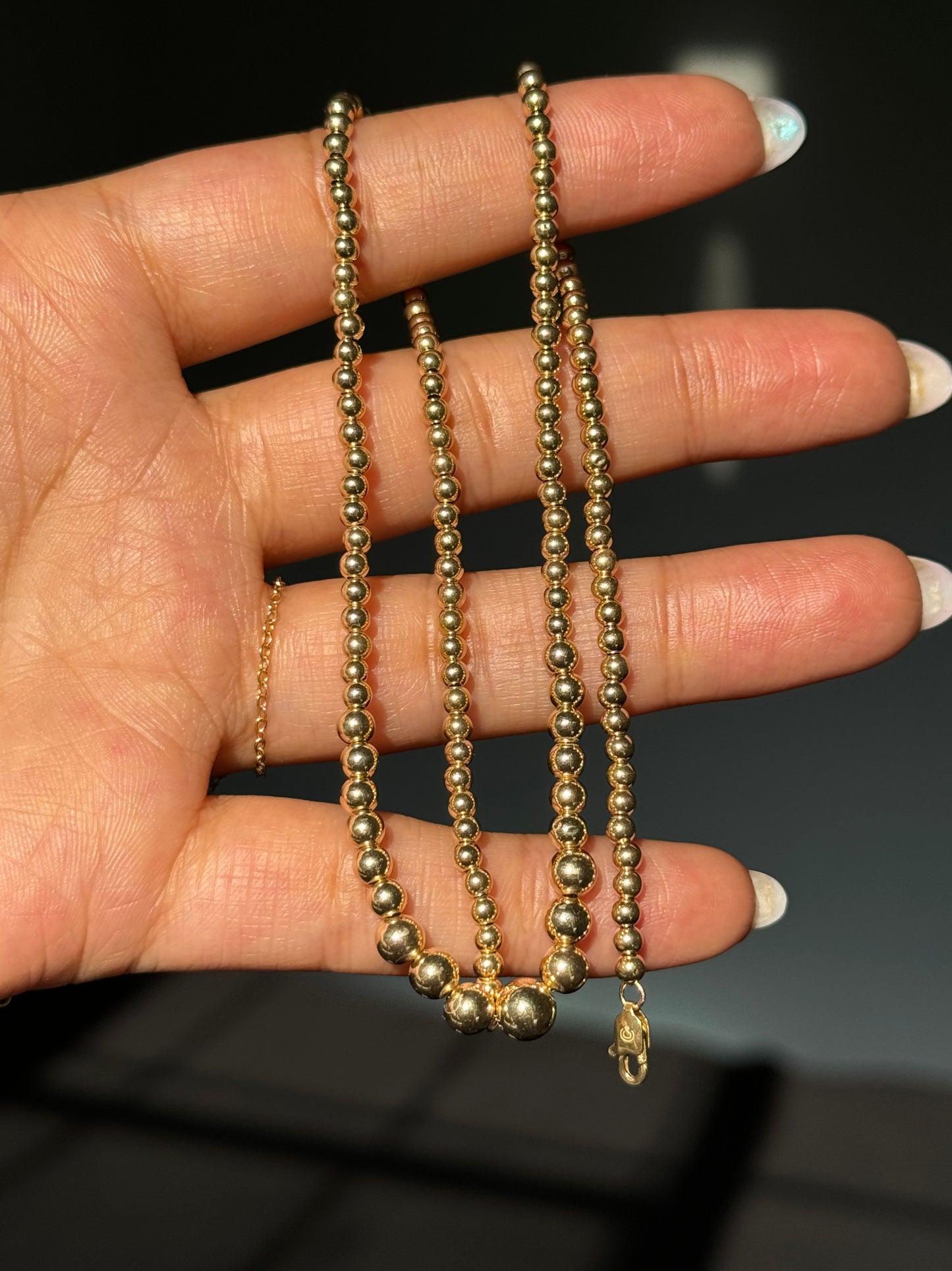 14k Vintage Balls Beads chain