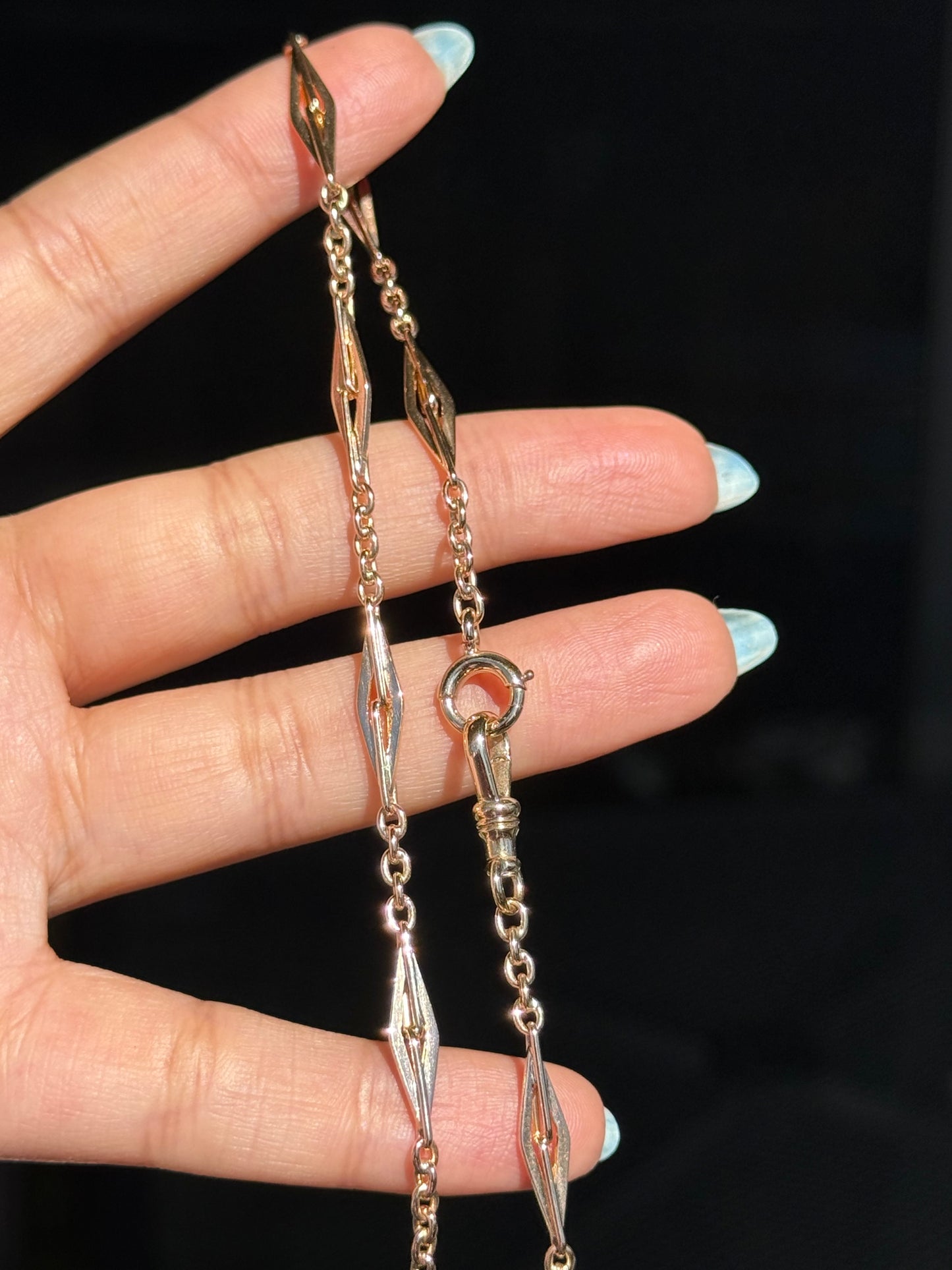 14k fancy link Watch chain
