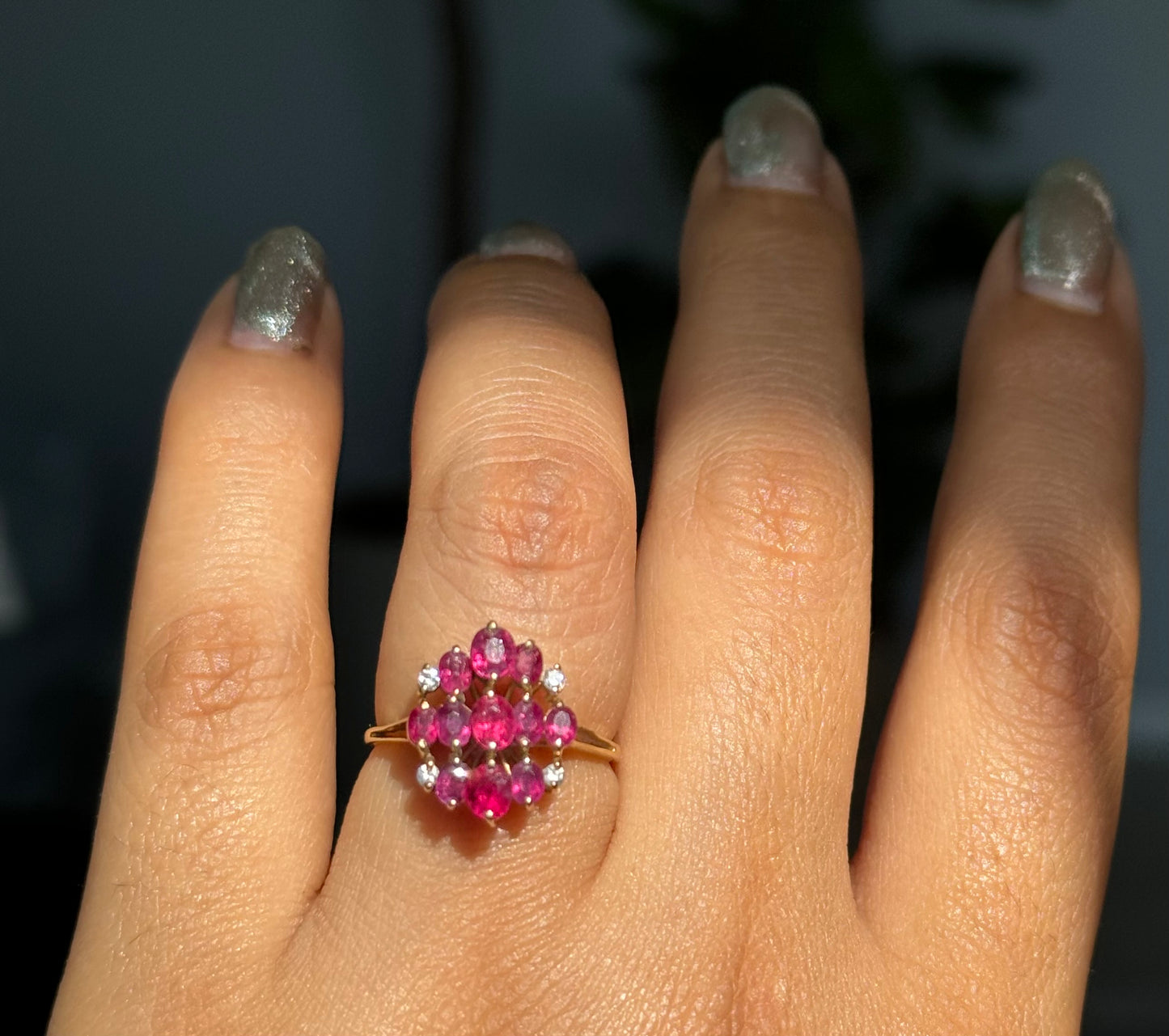 14k rubies and diamond ring