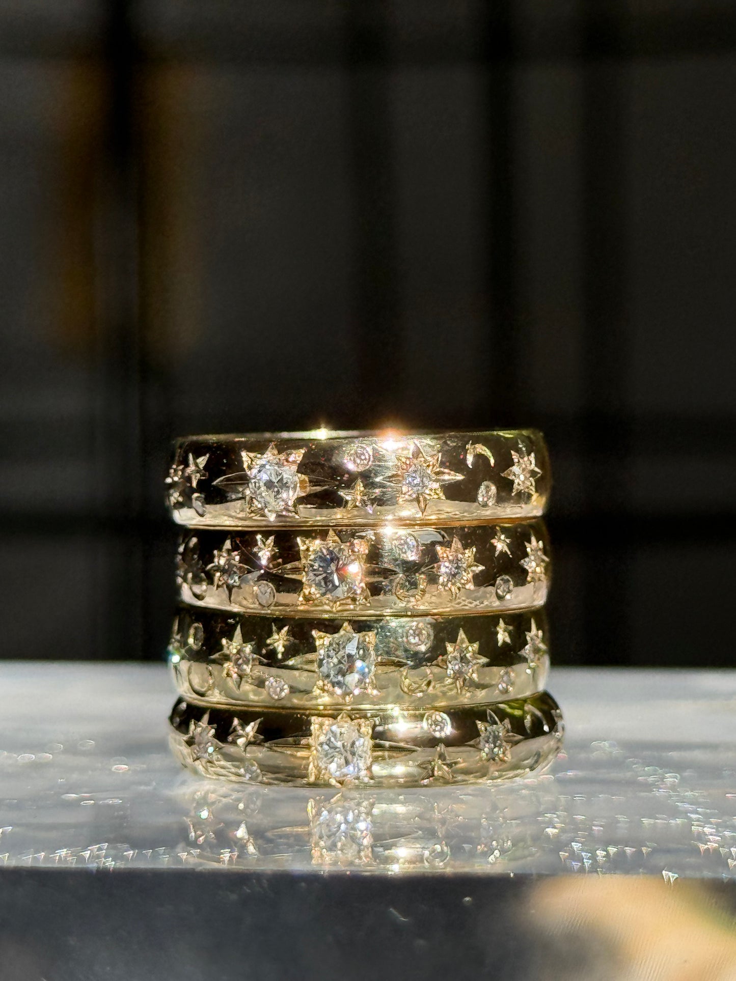 14k Celestial Bands Drop