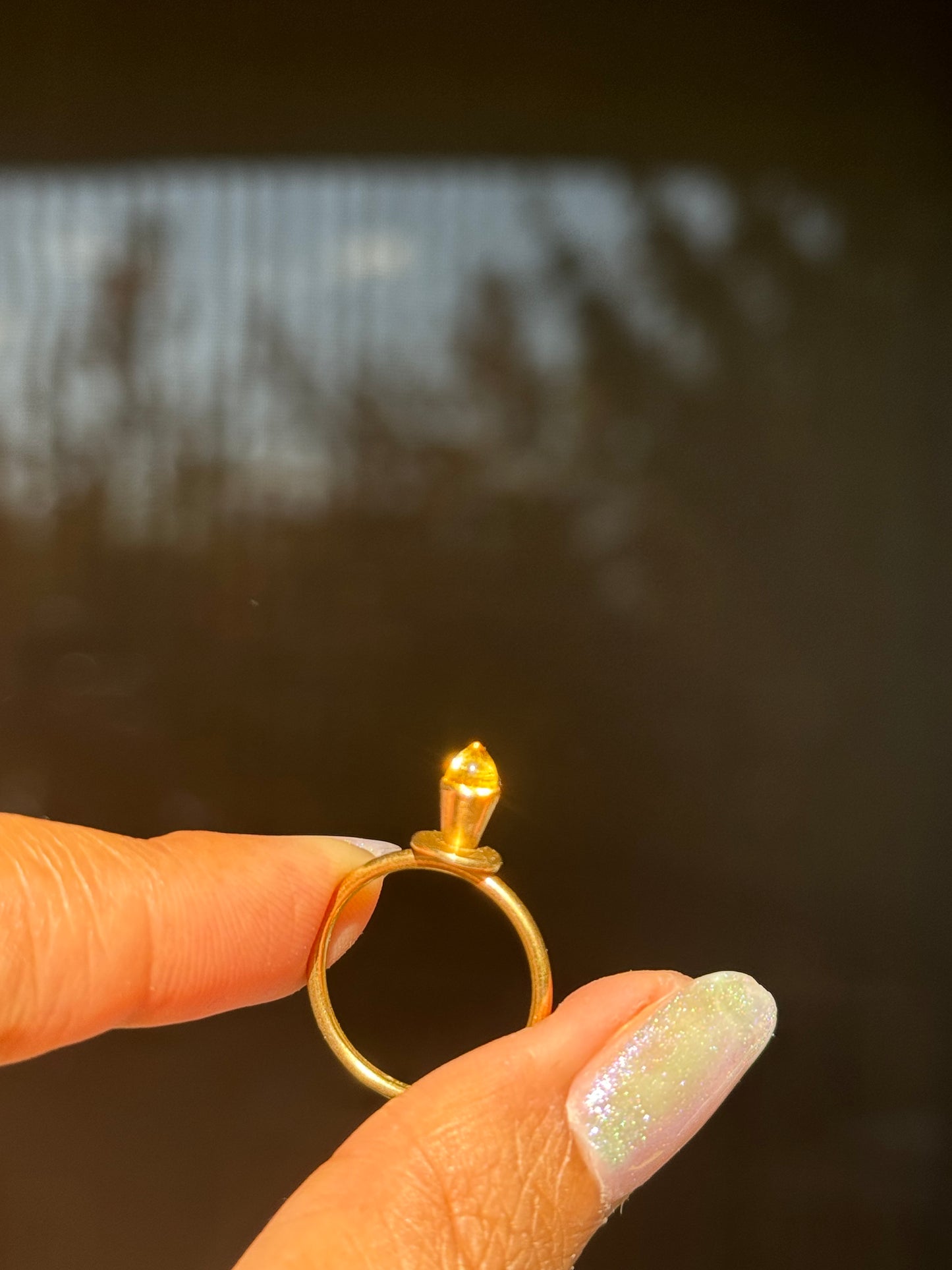 Vintage 18k yellow gold Candle 🕯️ ring