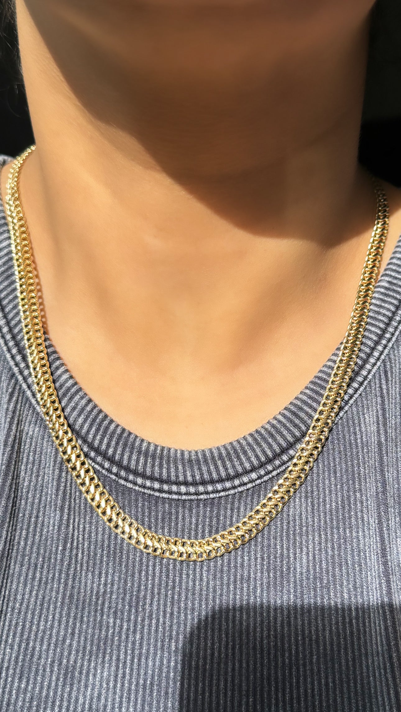 18k Vintage Wavy Curb Chain
