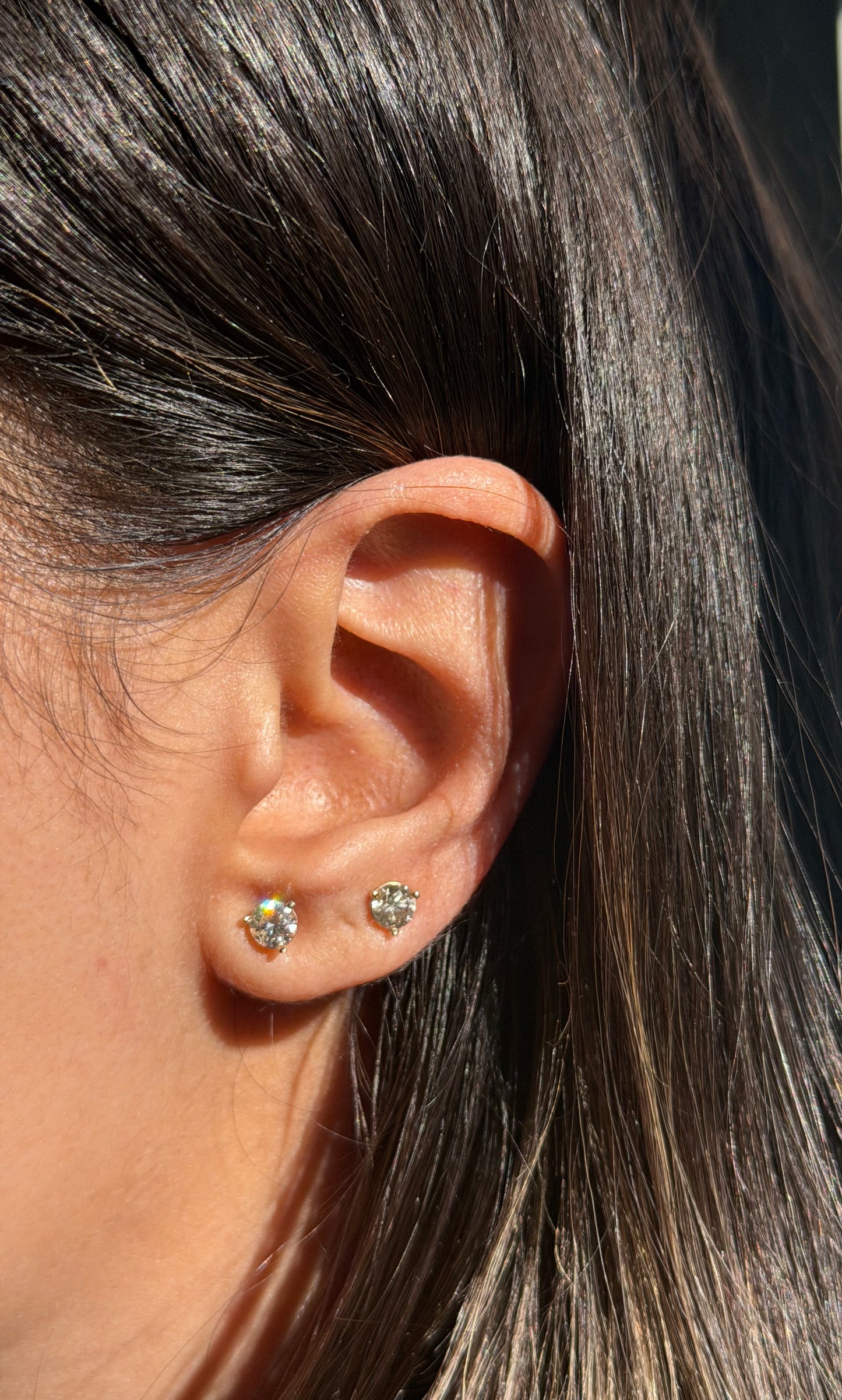 14k 0.90ct diamond stud earrings