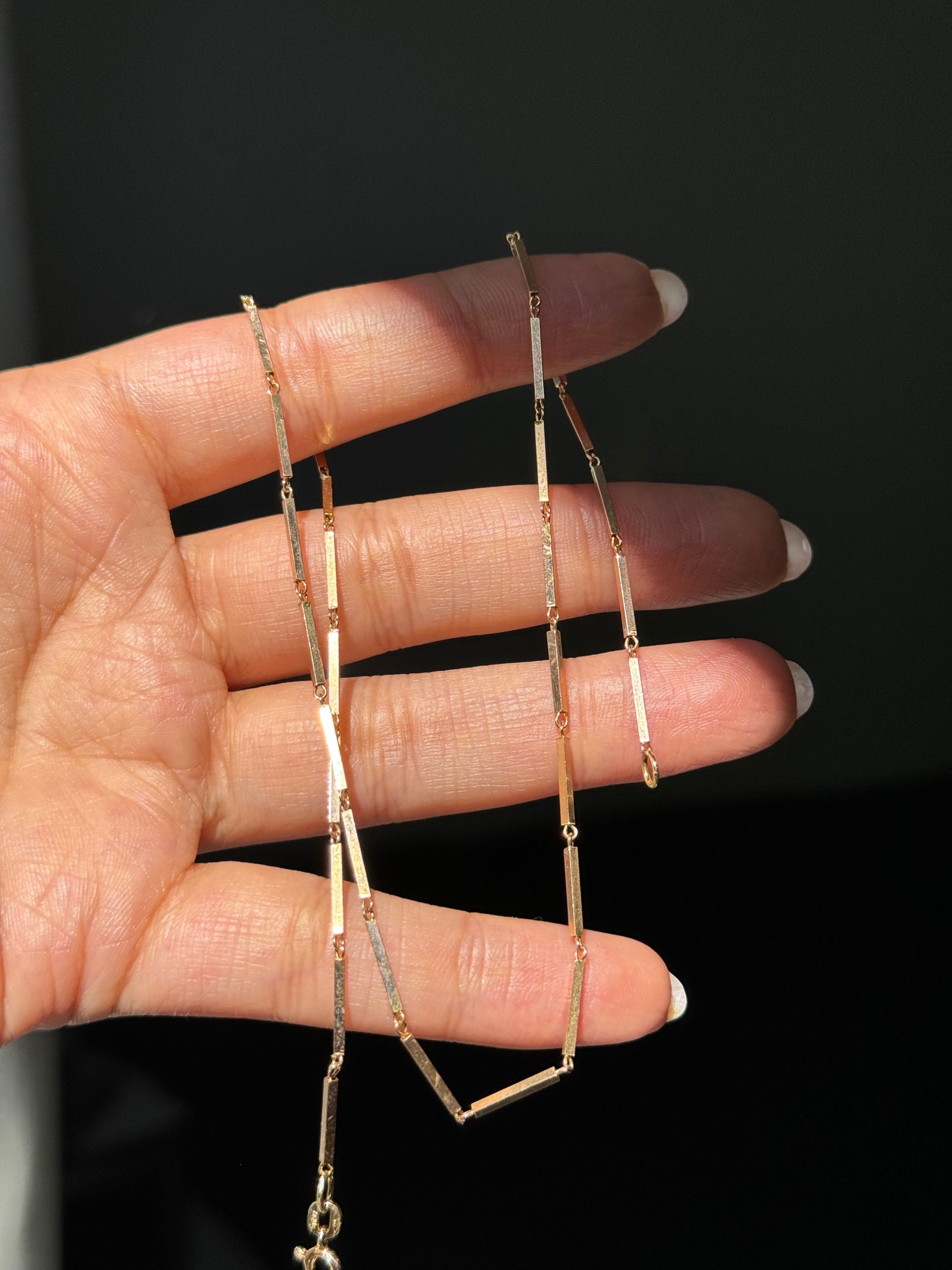 14k Italian Bar link chain