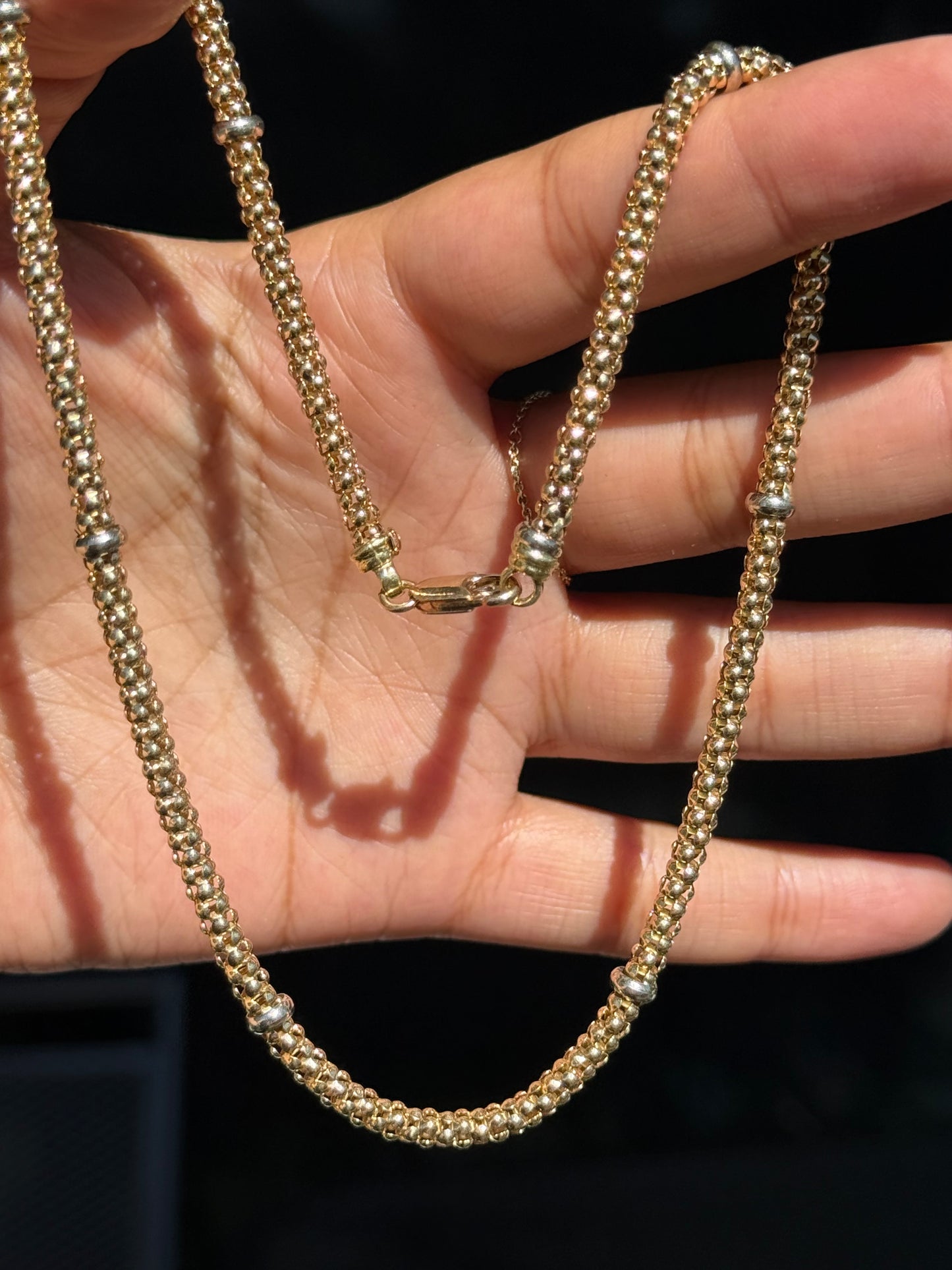 14k Italian delicious chunky popcorn link chain