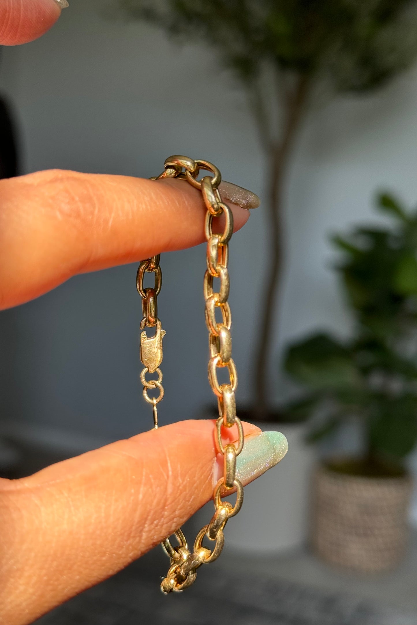 Two payment for melly 14k oval rolo link bracelet