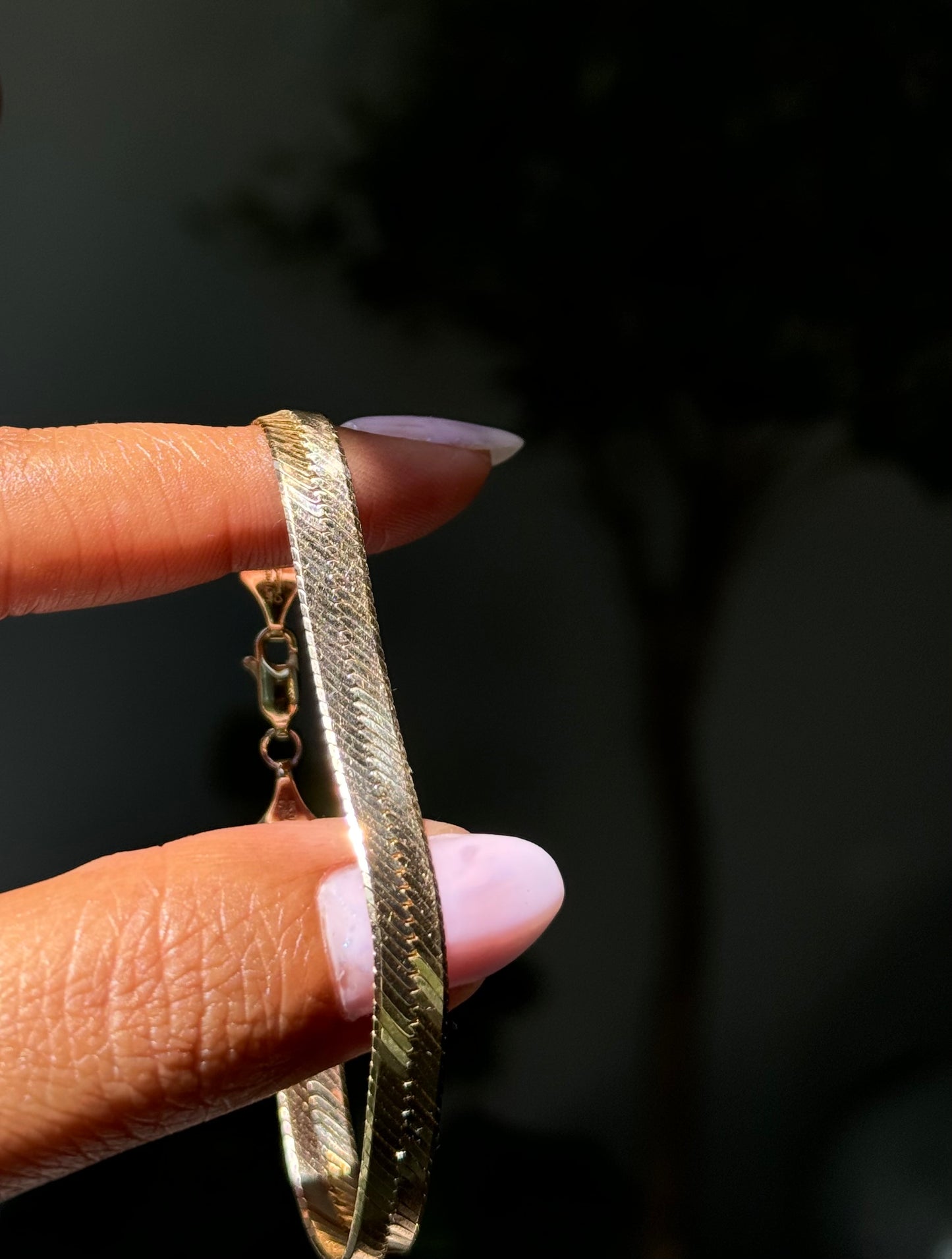 14k Italian Herringbone bracelet