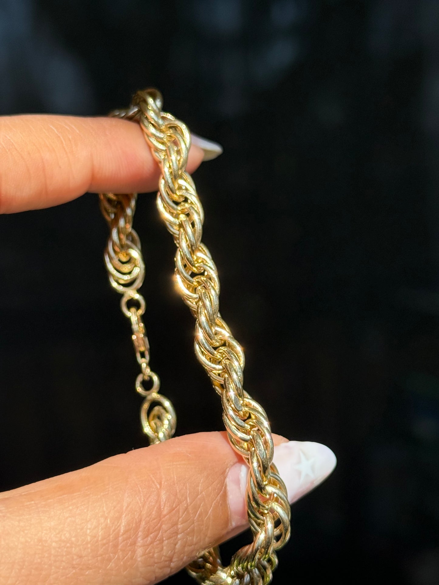 14k Chunky Rope bracelet