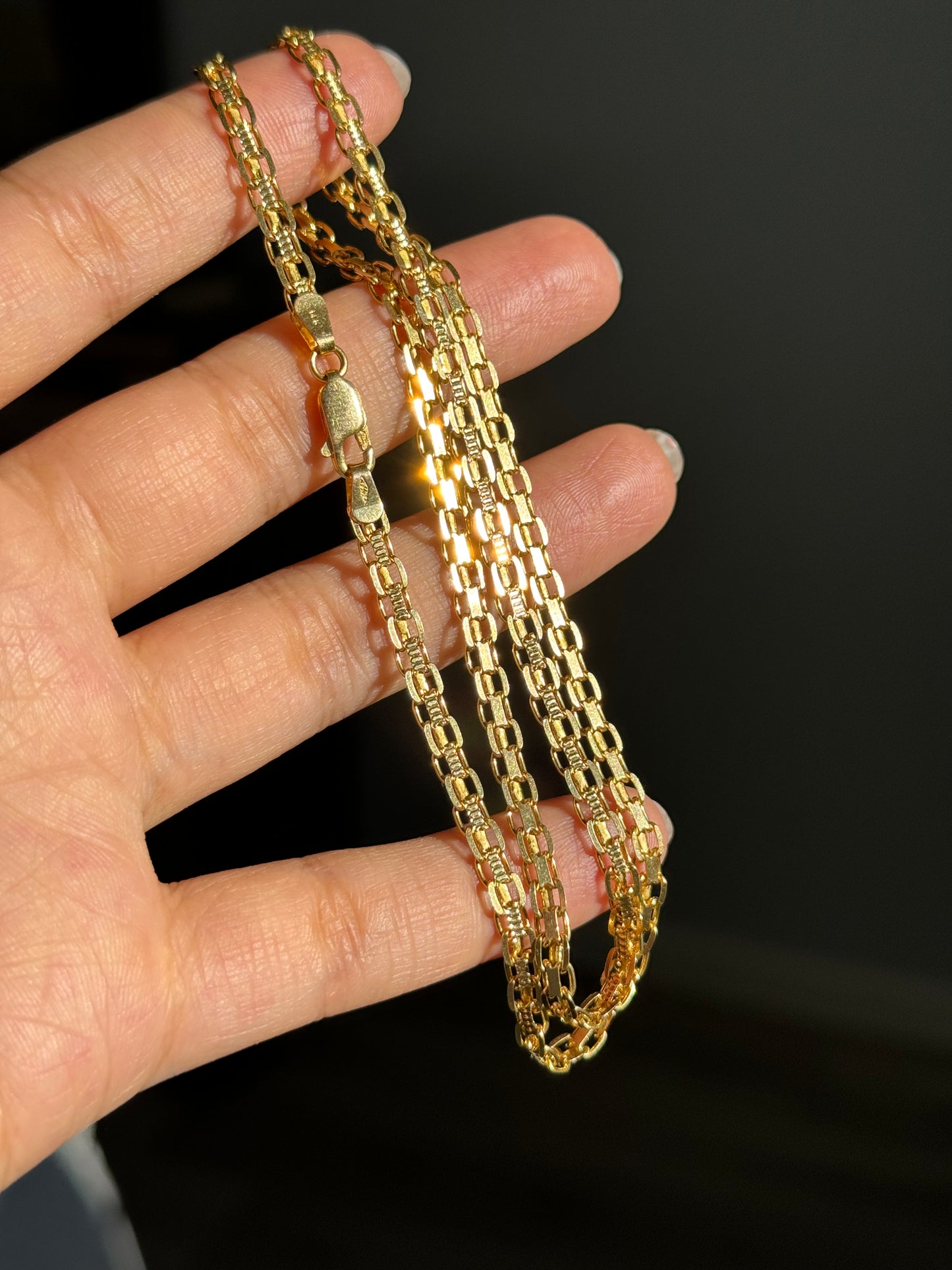14k Italian Bismarck chain