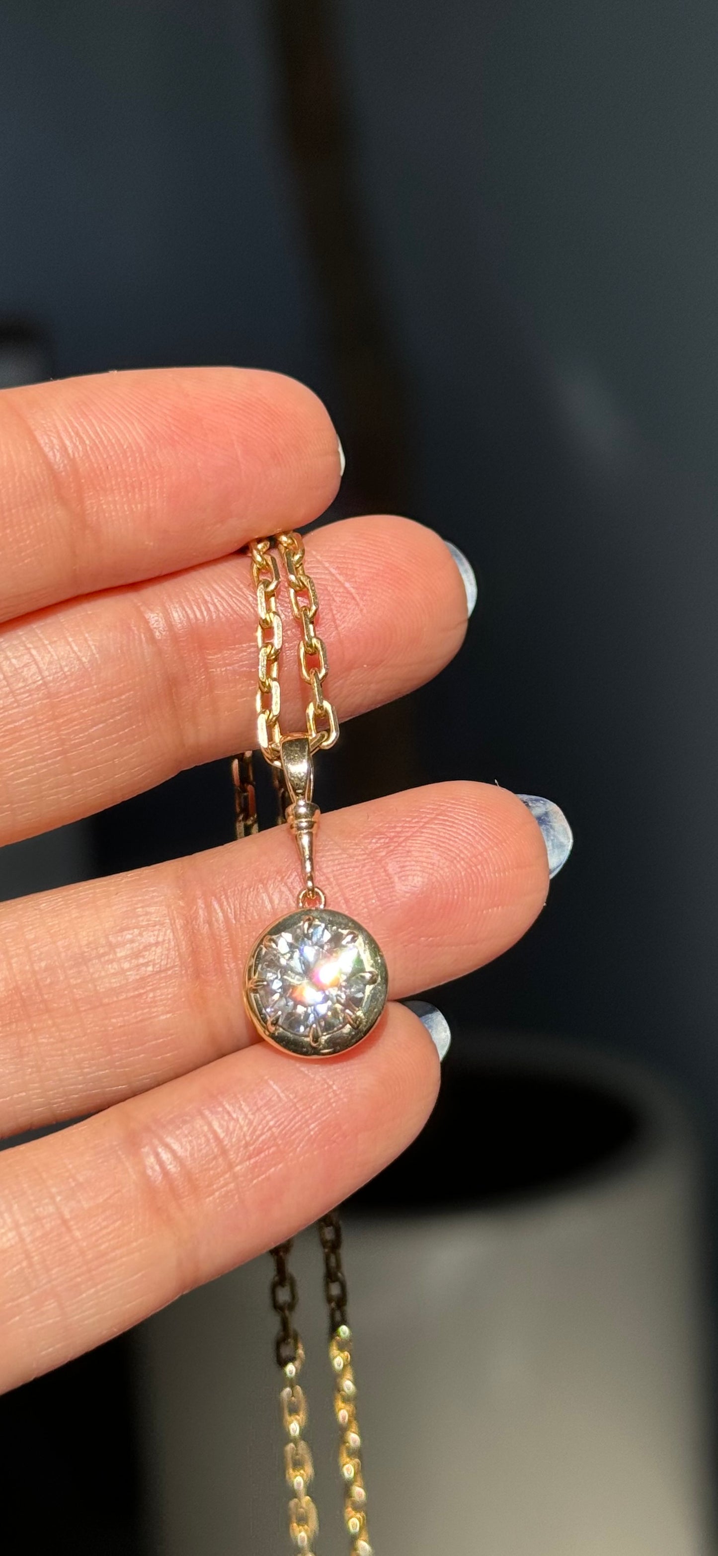 Preorder 14k 2ct Moissanite Glowy charm