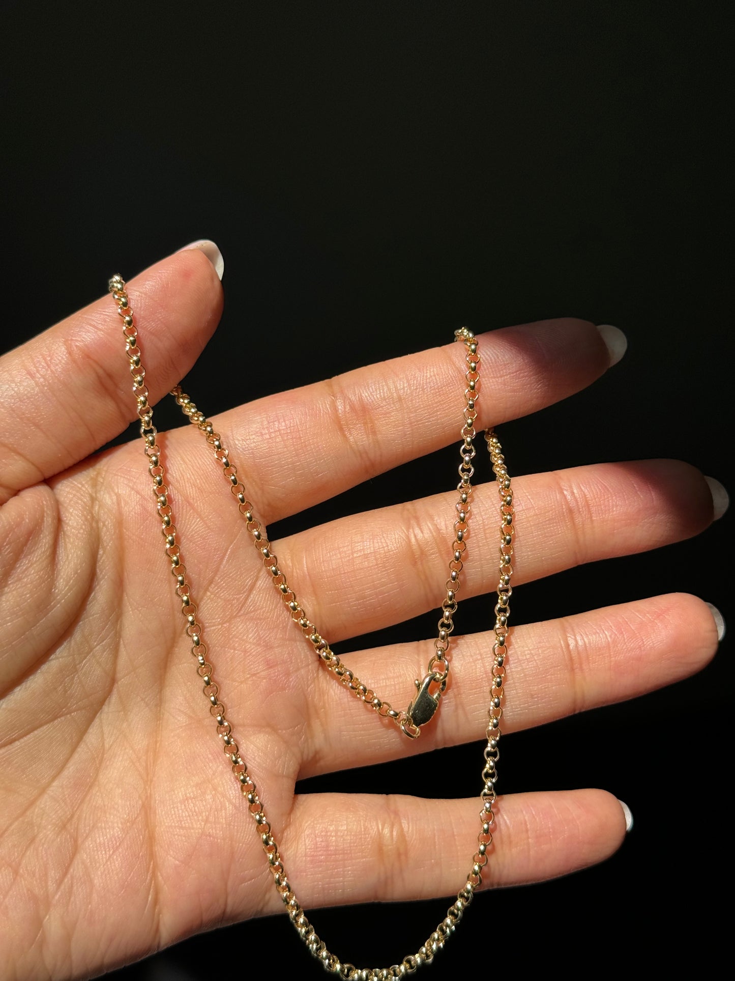 14k Italian Rolo chain