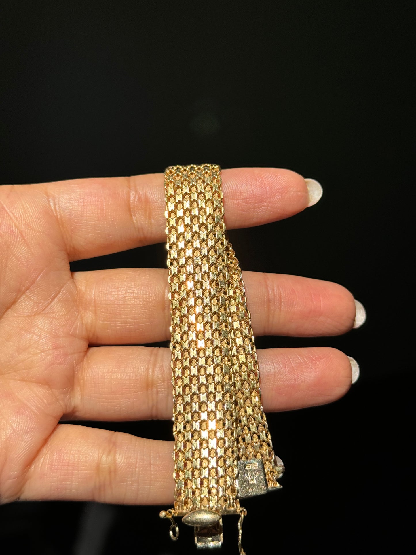14k Italian Wide Bismark bracelet