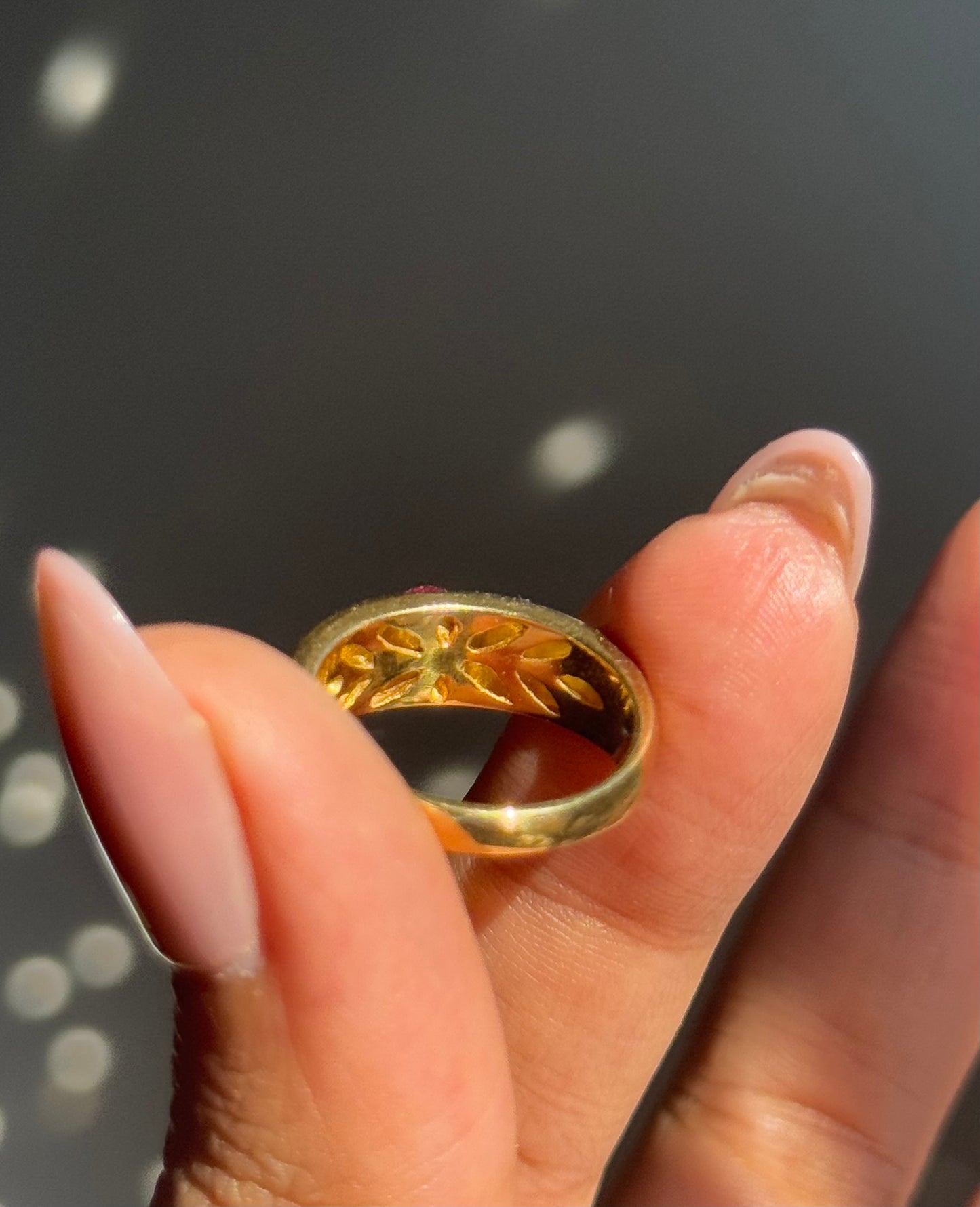 18k cabochon ruby and diamond ring