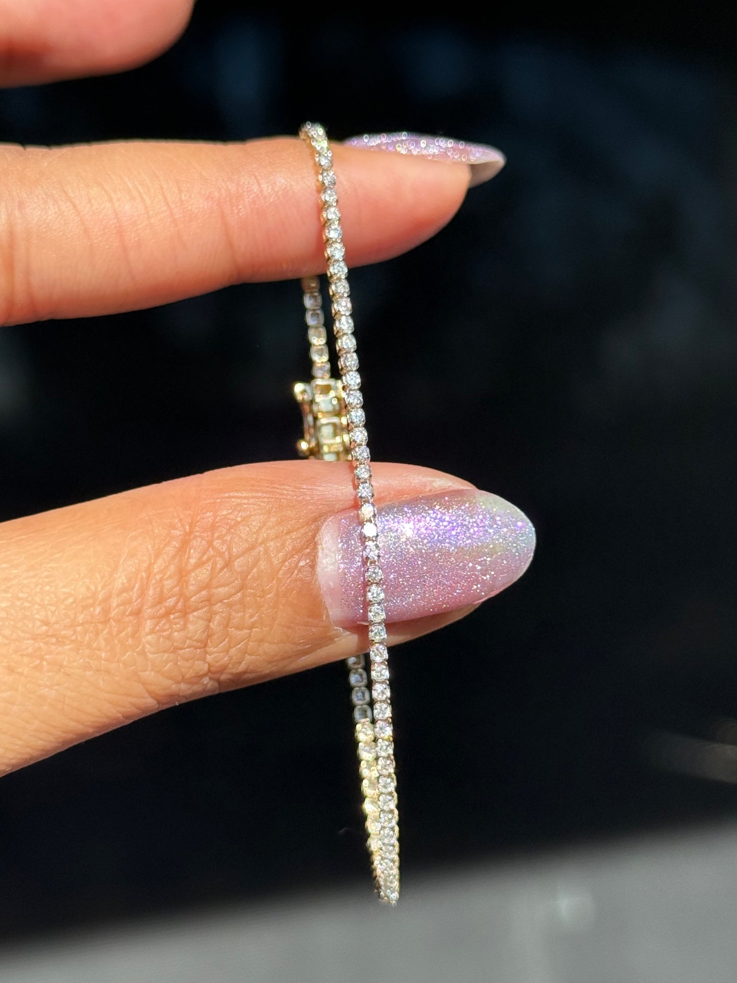 14k Diamond tennis bracelet