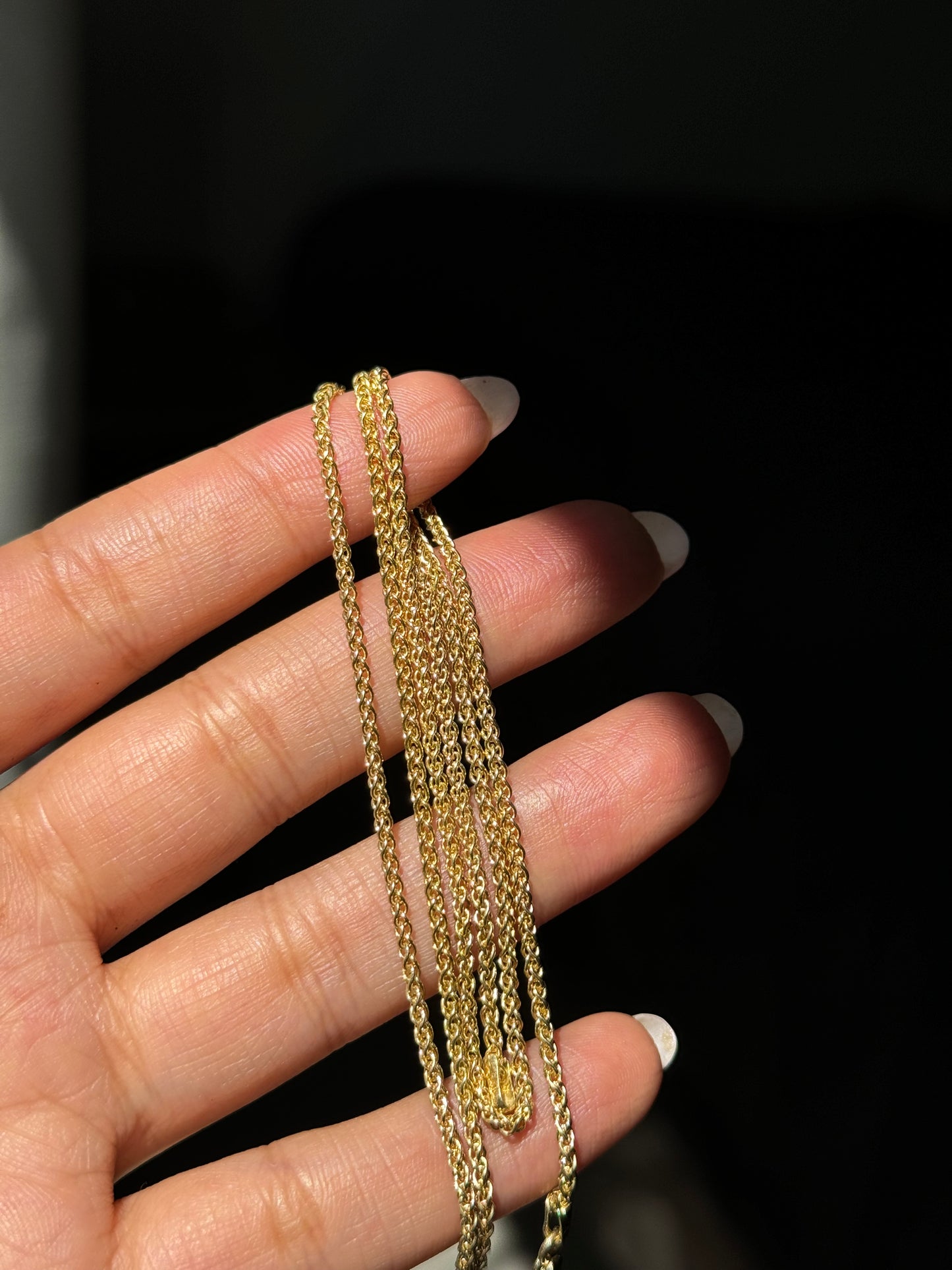 14k Italian Rounded foxtail chain