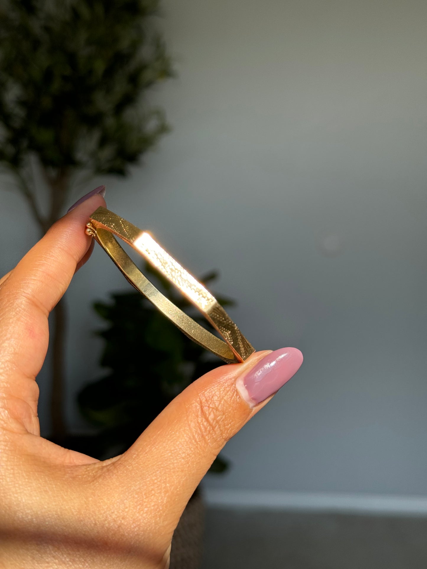 14k vintage hexagon bracelet
