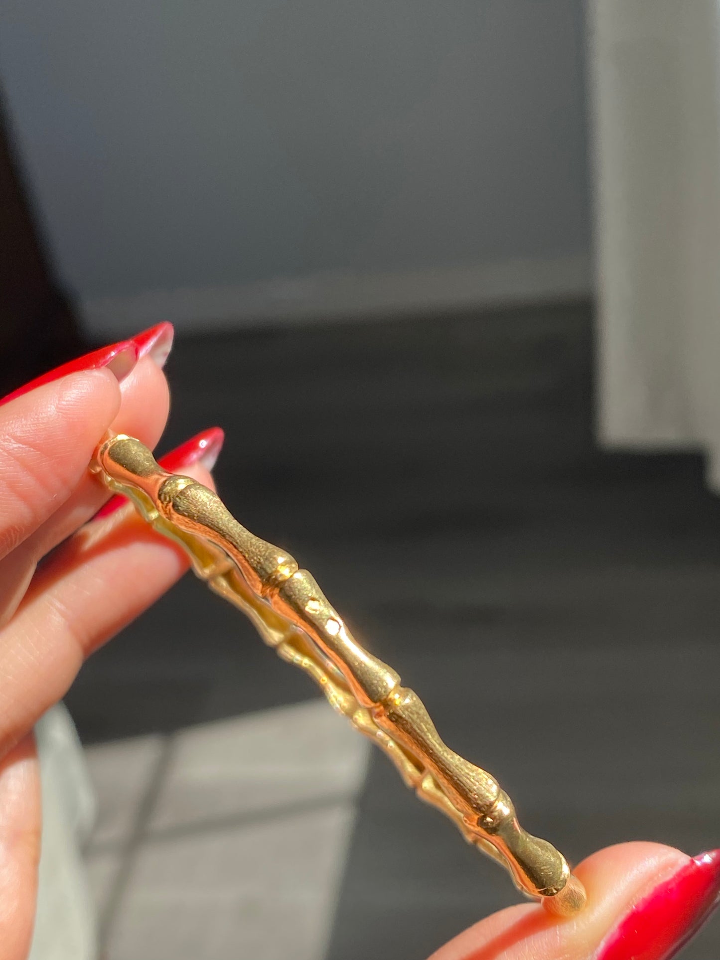 18k French bamboo bangle