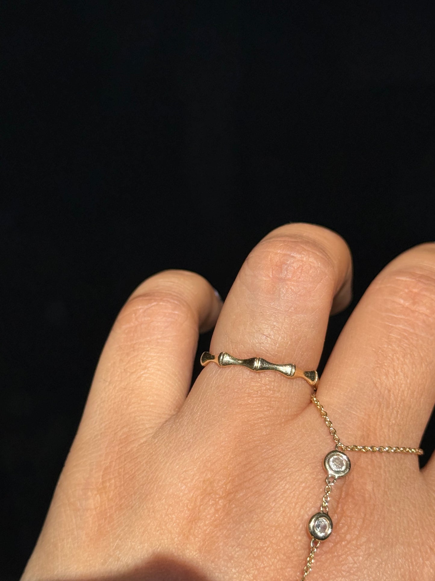 14k eternity bamboo band